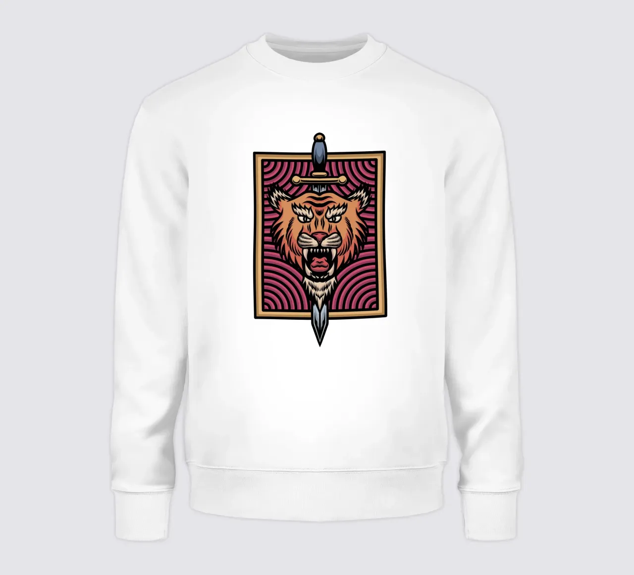 Design artistico della tigre e della katana felpa da nirwanaart
