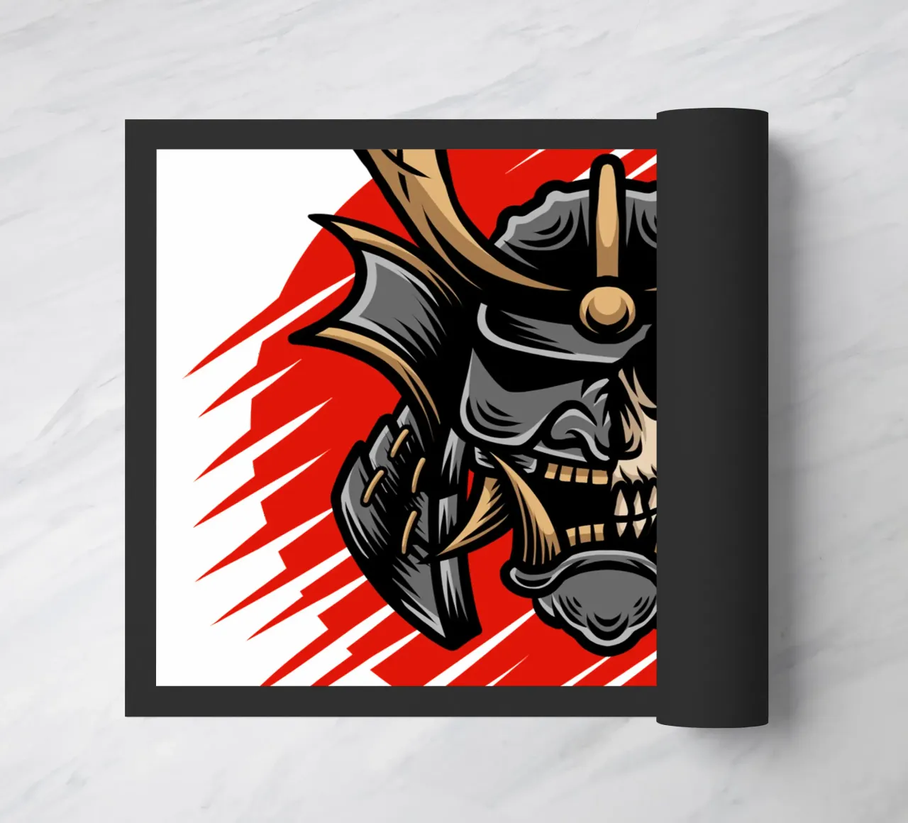 Maschere giapponesi di design zerbino da nirwanaart