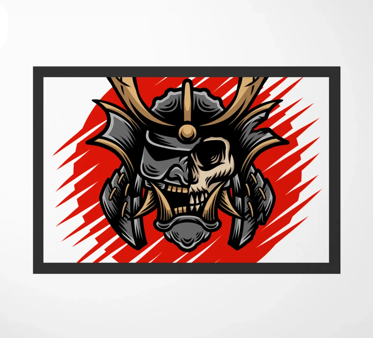 Maschere giapponesi di design zerbino da nirwanaart