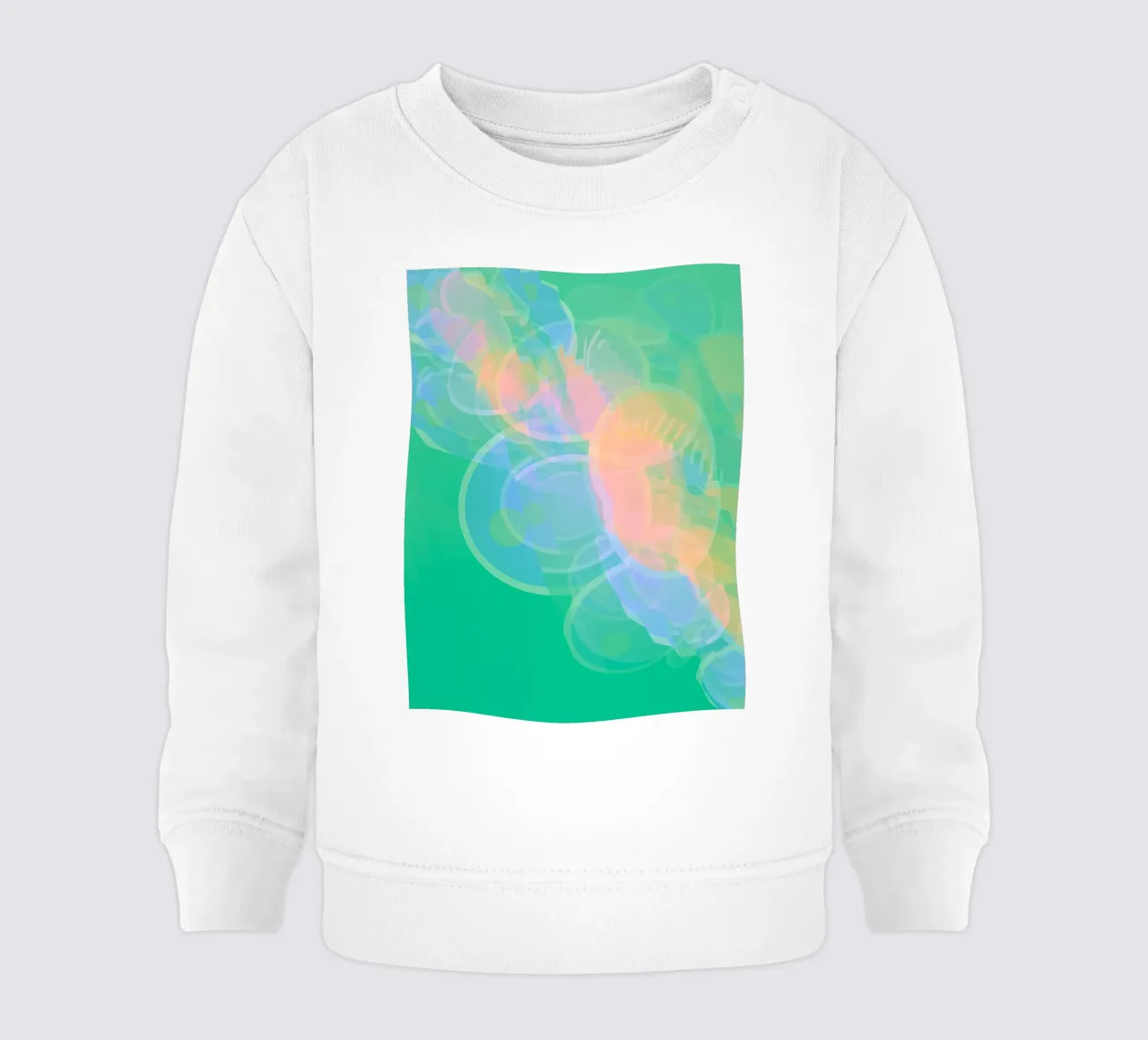 Cerchi astratti colorati a pastello o bolle di sapone felpa neonato da Something for you