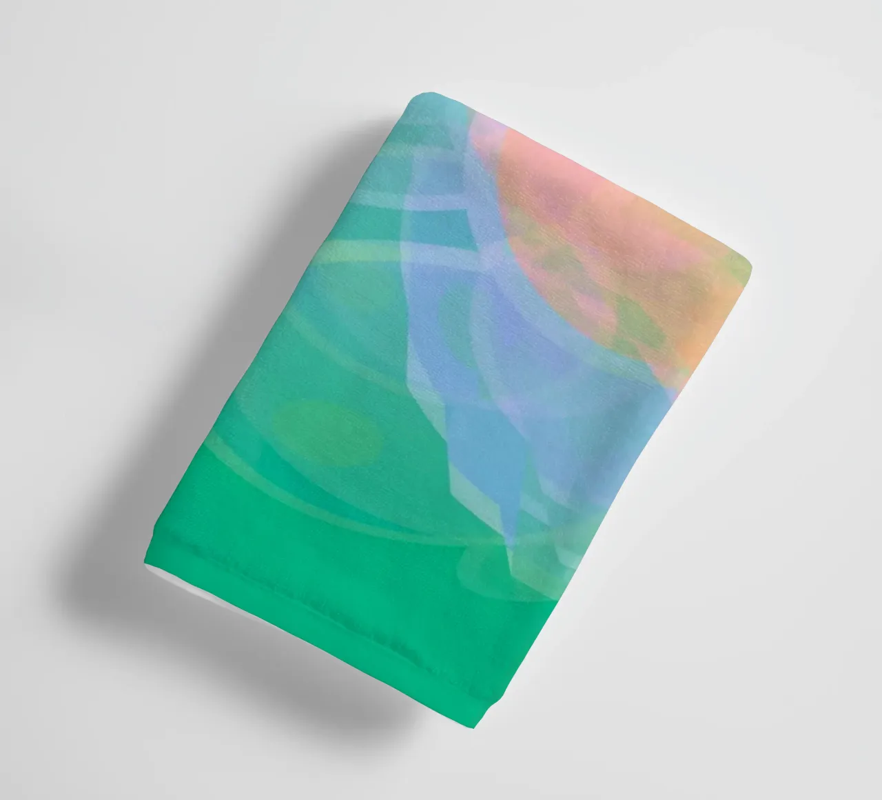 Abstracte kleurrijke pastelkleurige cirkels of zeepbellen badhanddoek van Something for you