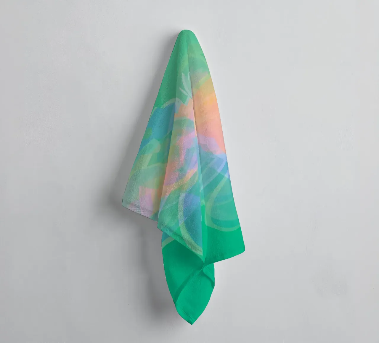 Abstracte kleurrijke pastelkleurige cirkels of zeepbellen badhanddoek van Something for you