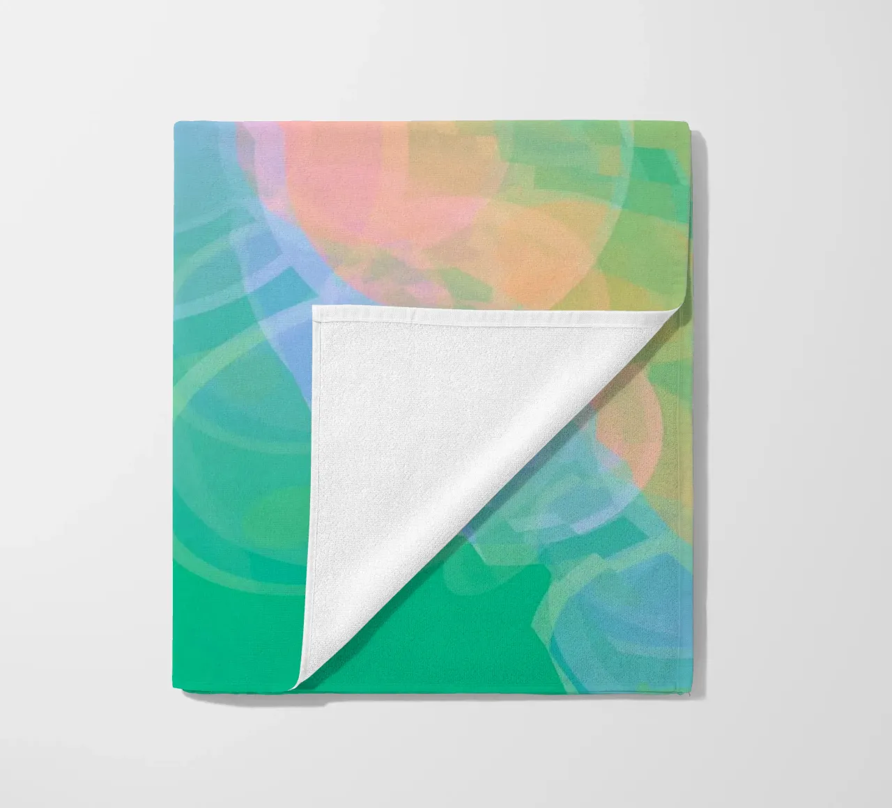 Abstracte kleurrijke pastelkleurige cirkels of zeepbellen strandhanddoek van Something for you