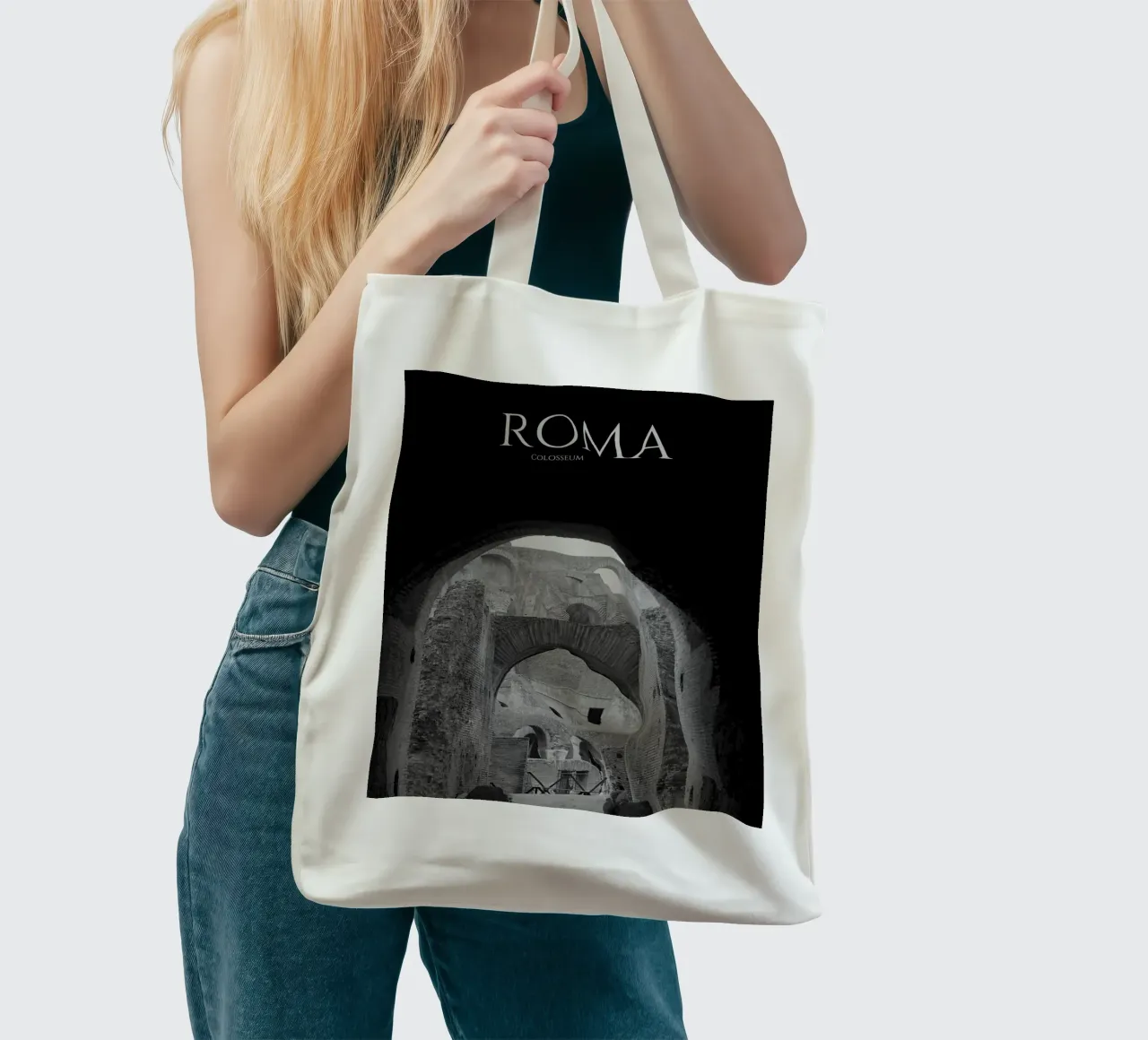 ROMA-Colosseum borsa in juta da FarbFunken