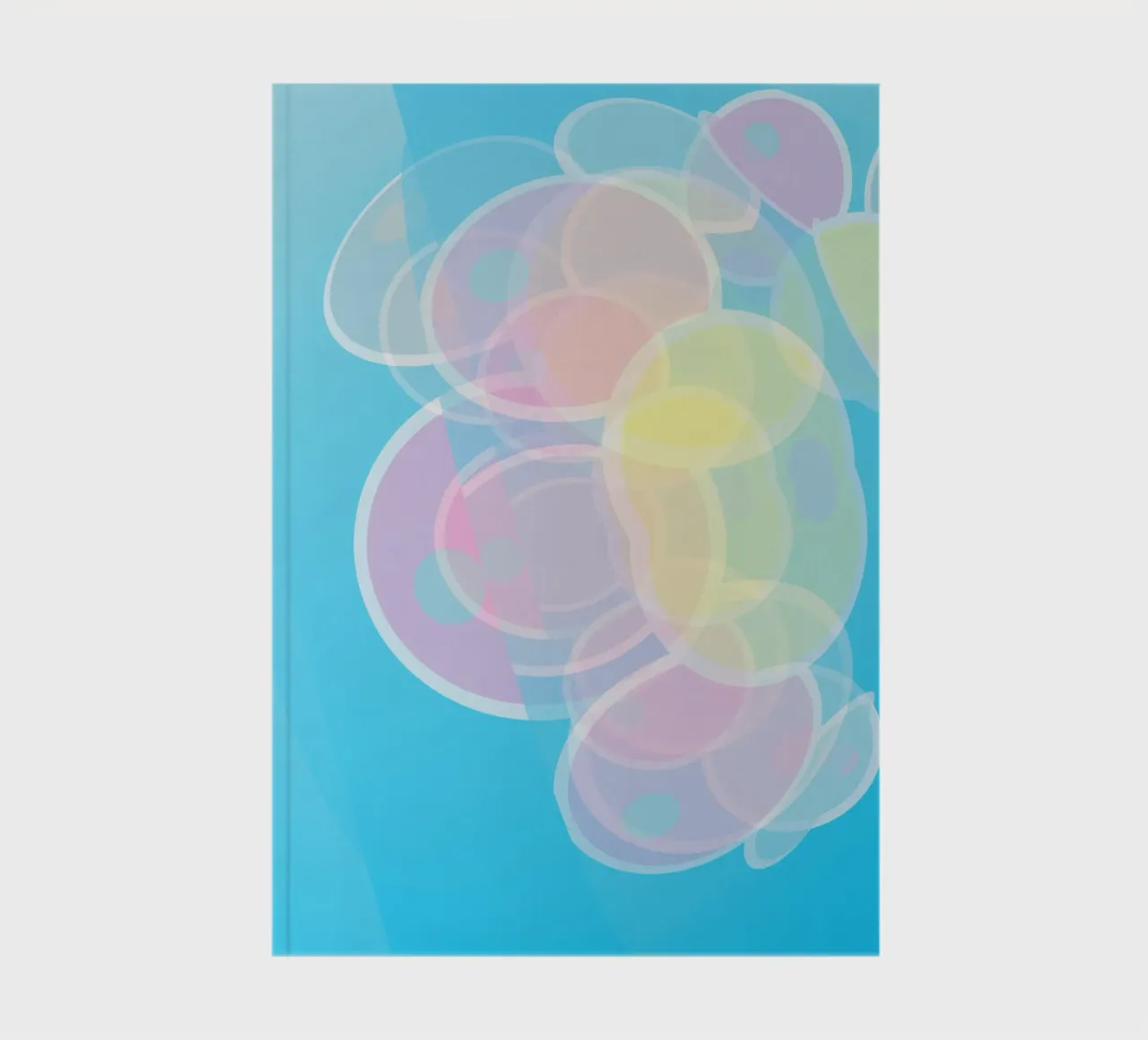 Abstract colourful pastel circles or soap bubbles notebook by Something for you