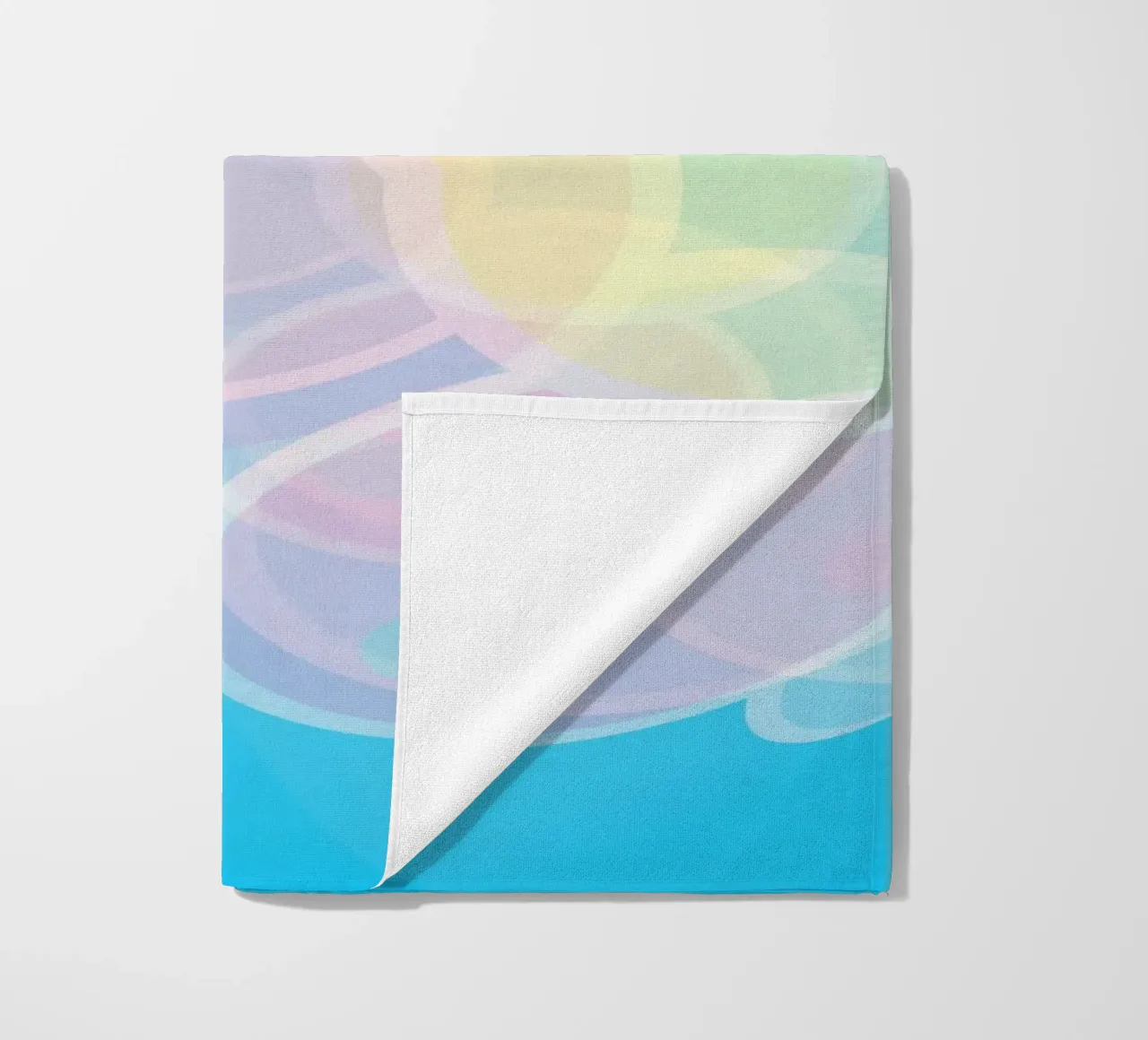 Abstract colourful pastel circles or soap bubbles beach towel by Something for you