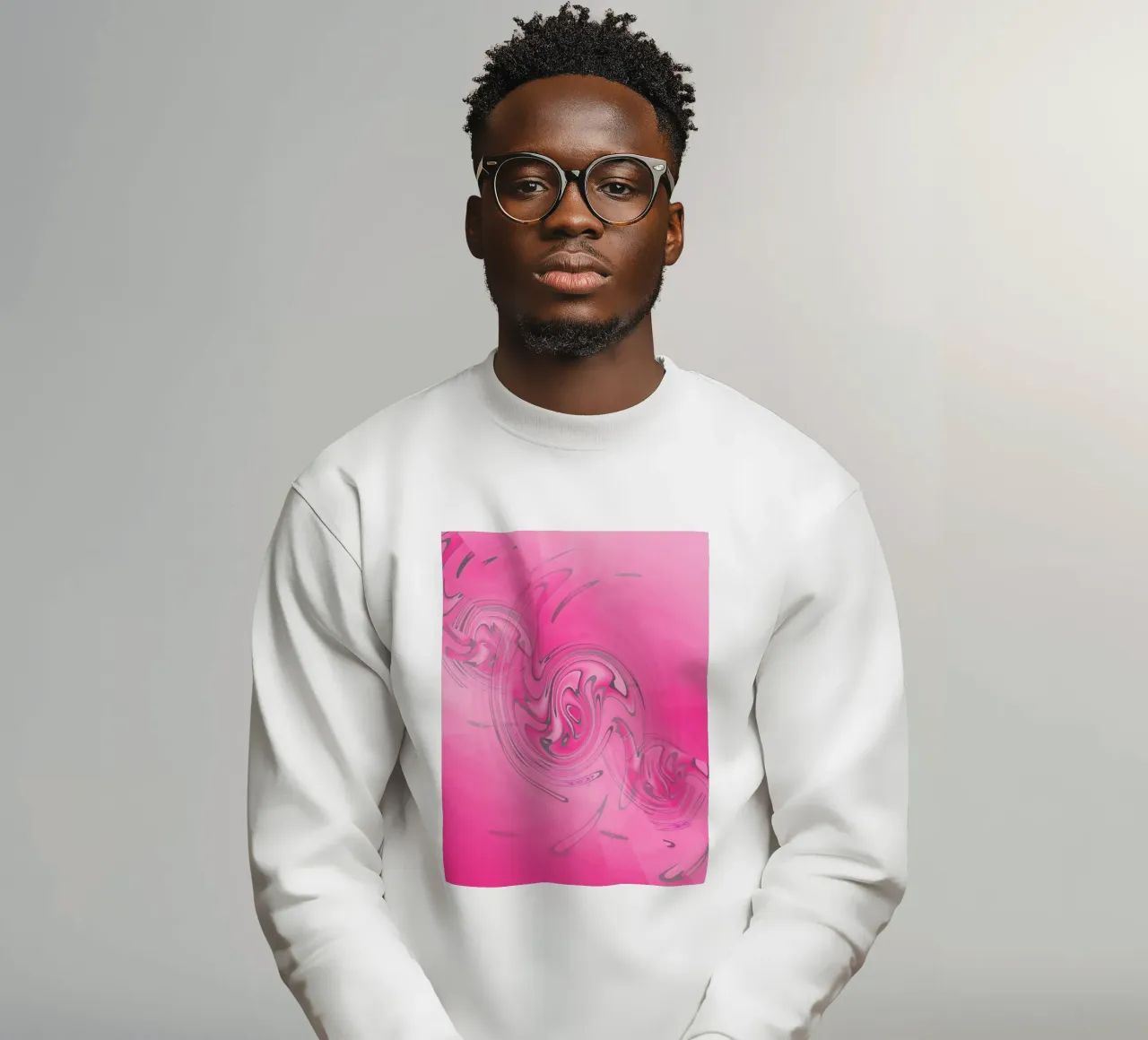 Abstract pink twisted pattern sweatshirt by Something for you