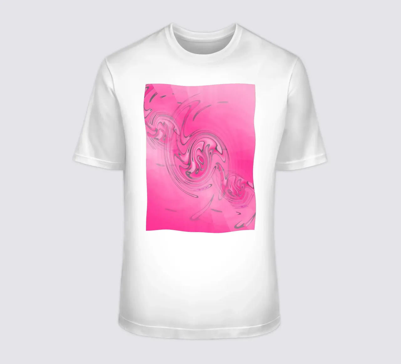 Abstract pink twisted pattern t-shirt by Something for you
