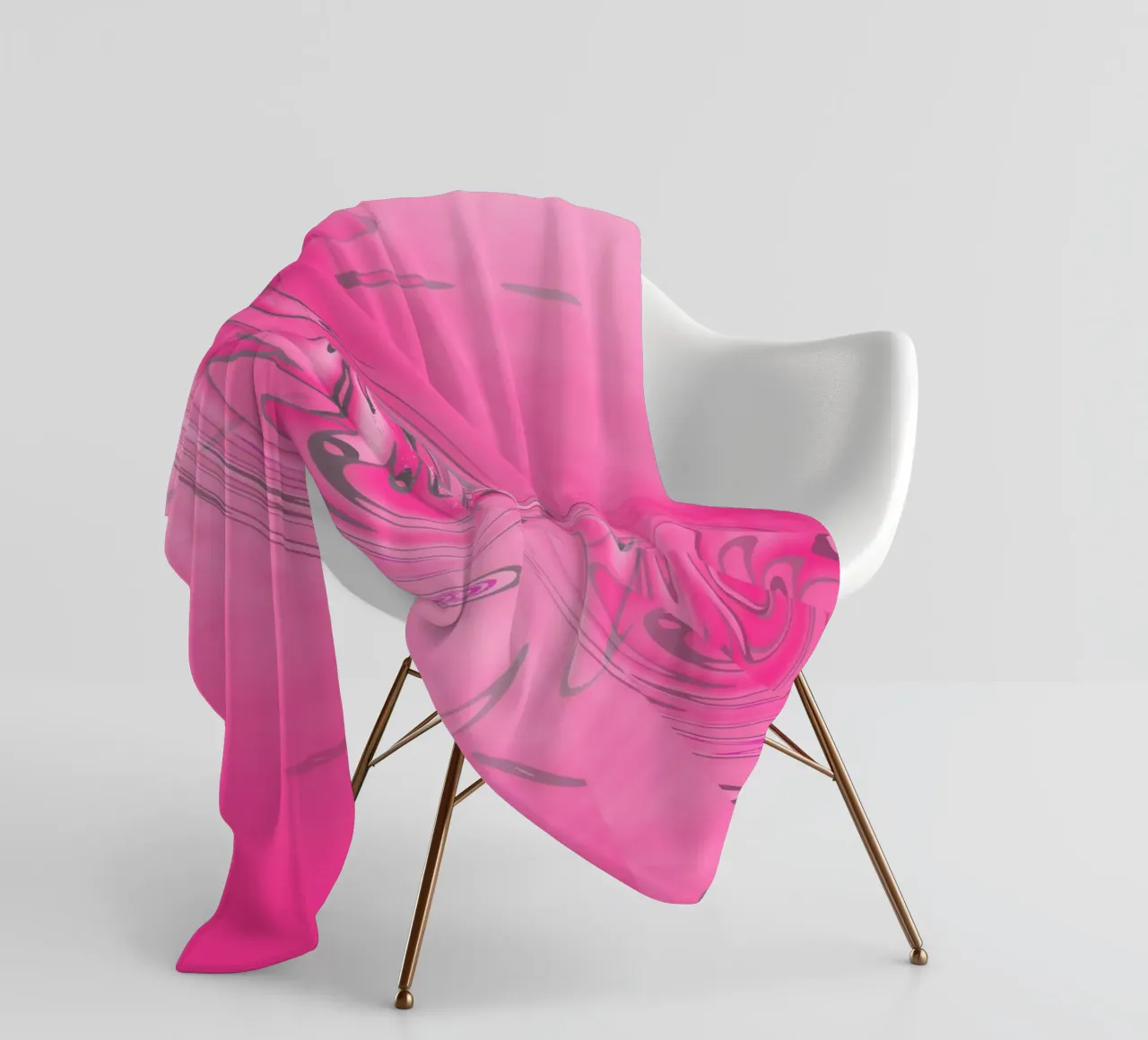 Abstract pink twisted pattern fleece blanket by Something for you