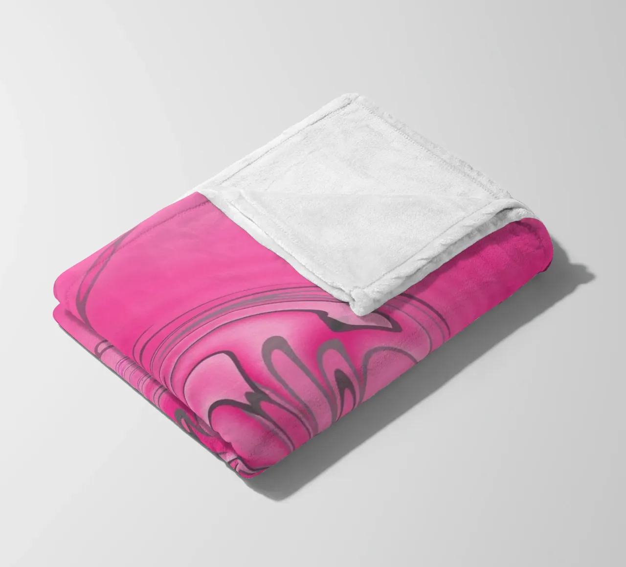 Motivo astratto rosa attorcigliato coperta in pile da Something for you