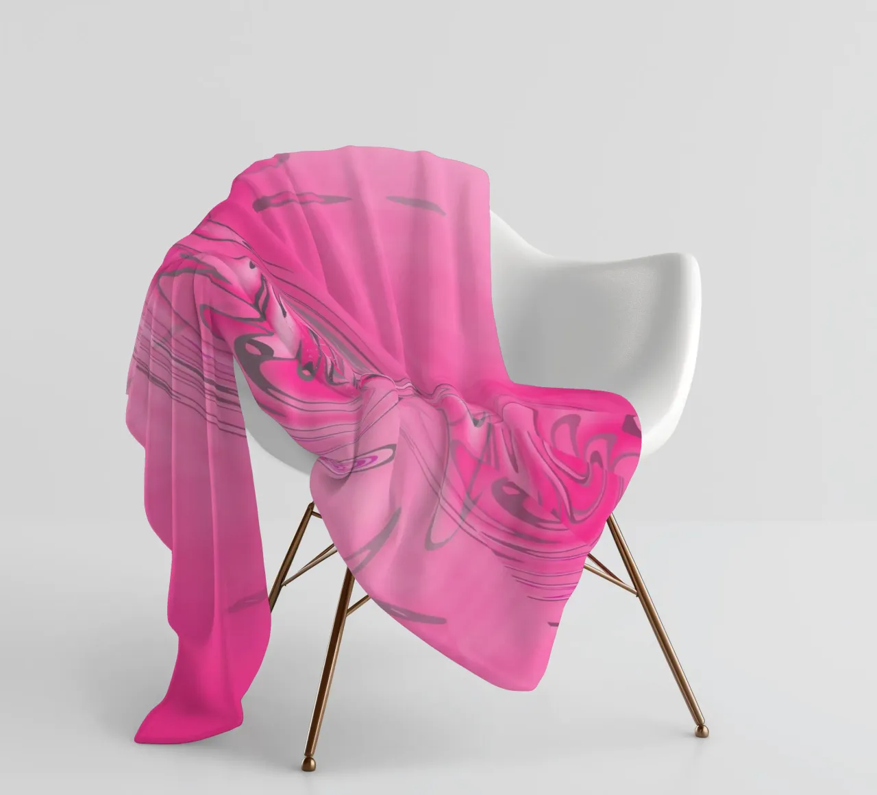 Motivo astratto rosa attorcigliato coperta in pile da Something for you
