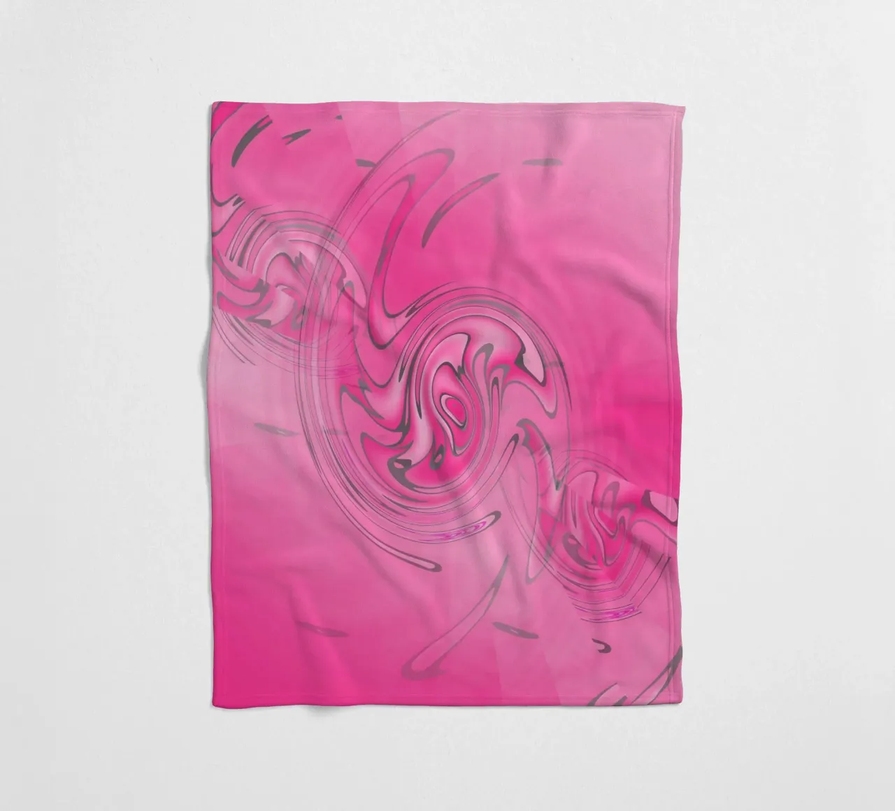 Abstract pink twisted pattern fleece blanket by Something for you