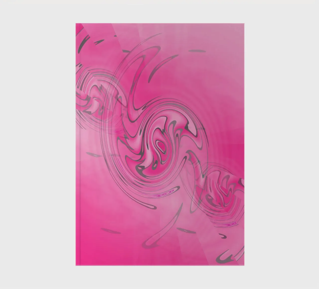 Abstract pink twisted pattern notebook by Something for you
