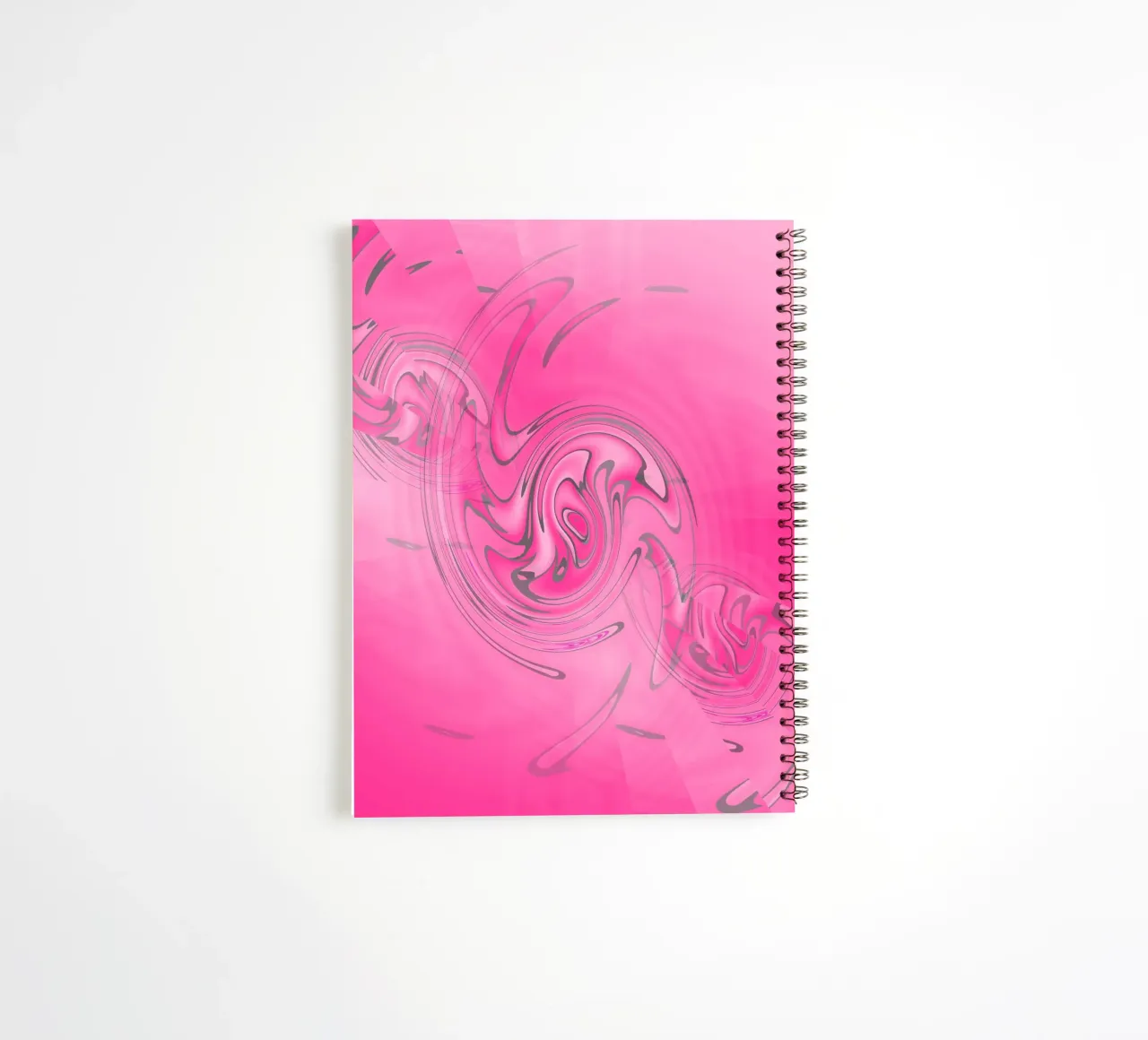 Abstract pink twisted pattern spiral notebook by Something for you