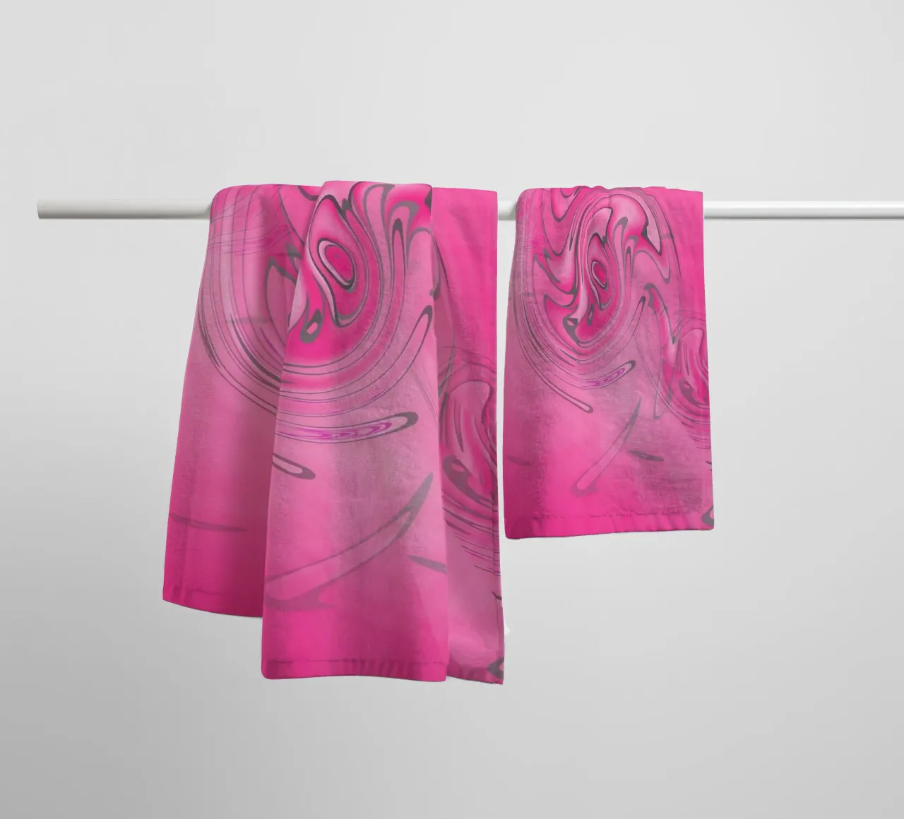 Abstract pink twisted pattern towel by Something for you
