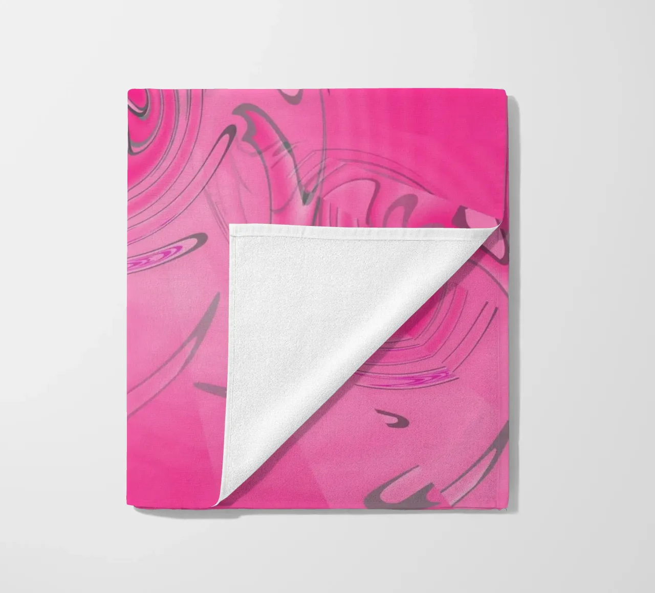 Abstract pink twisted pattern beach towel by Something for you