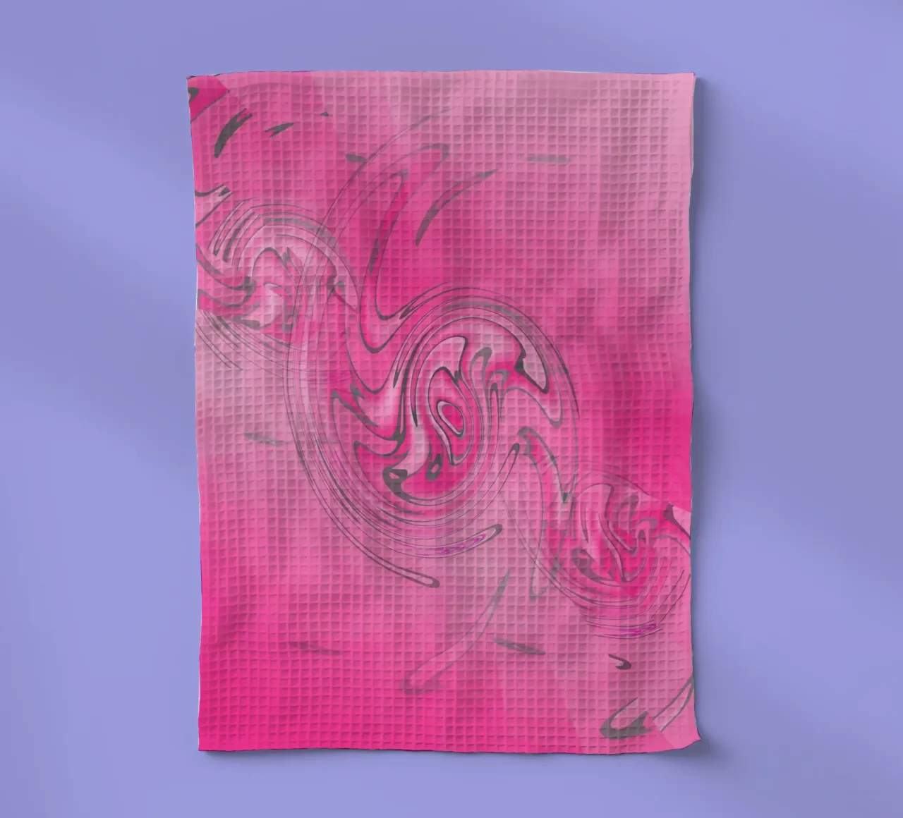 Motif abstrait rose torsadé torchon de Something for you