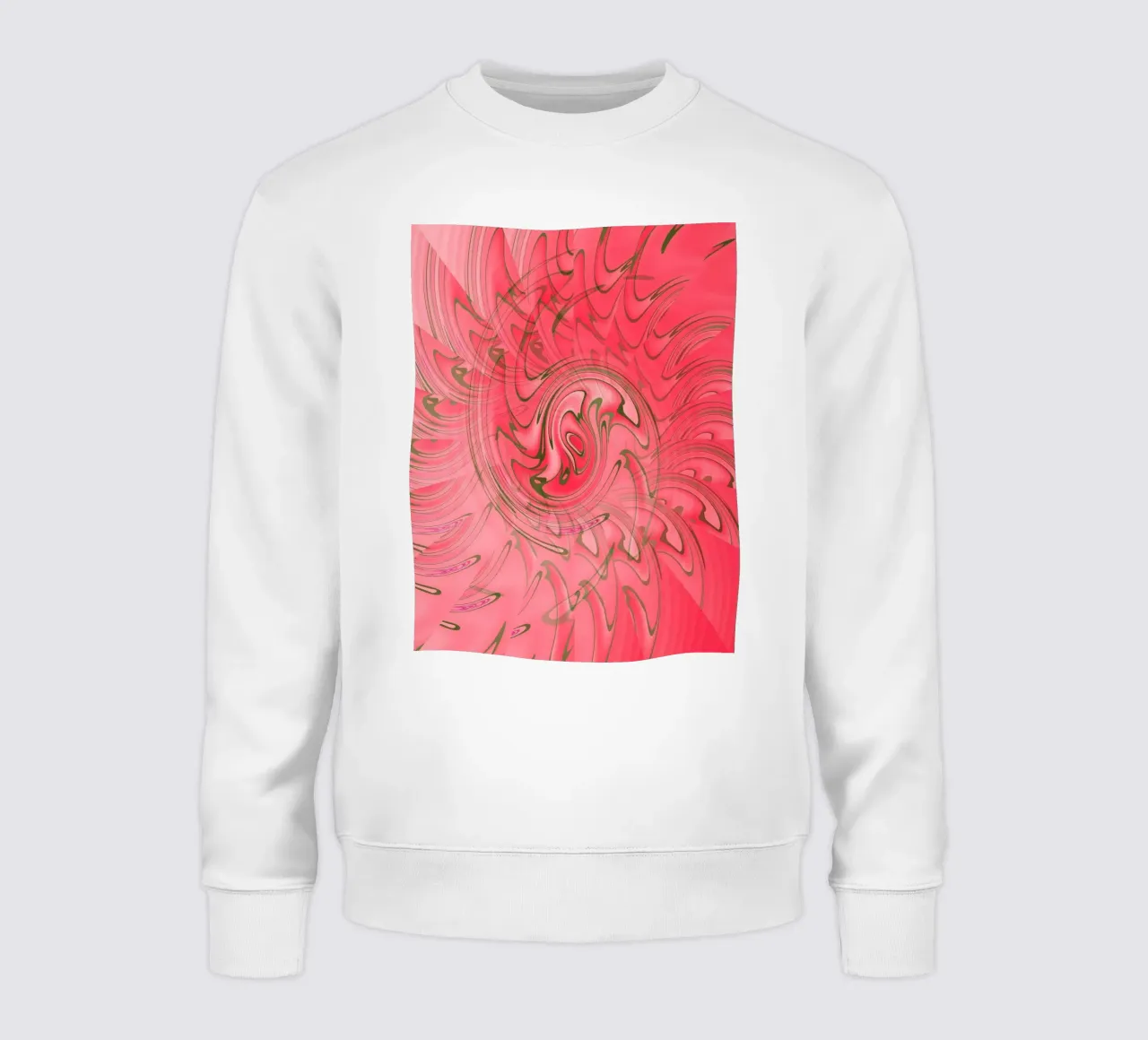 Abstract red twisted pattern sweatshirt by Something for you