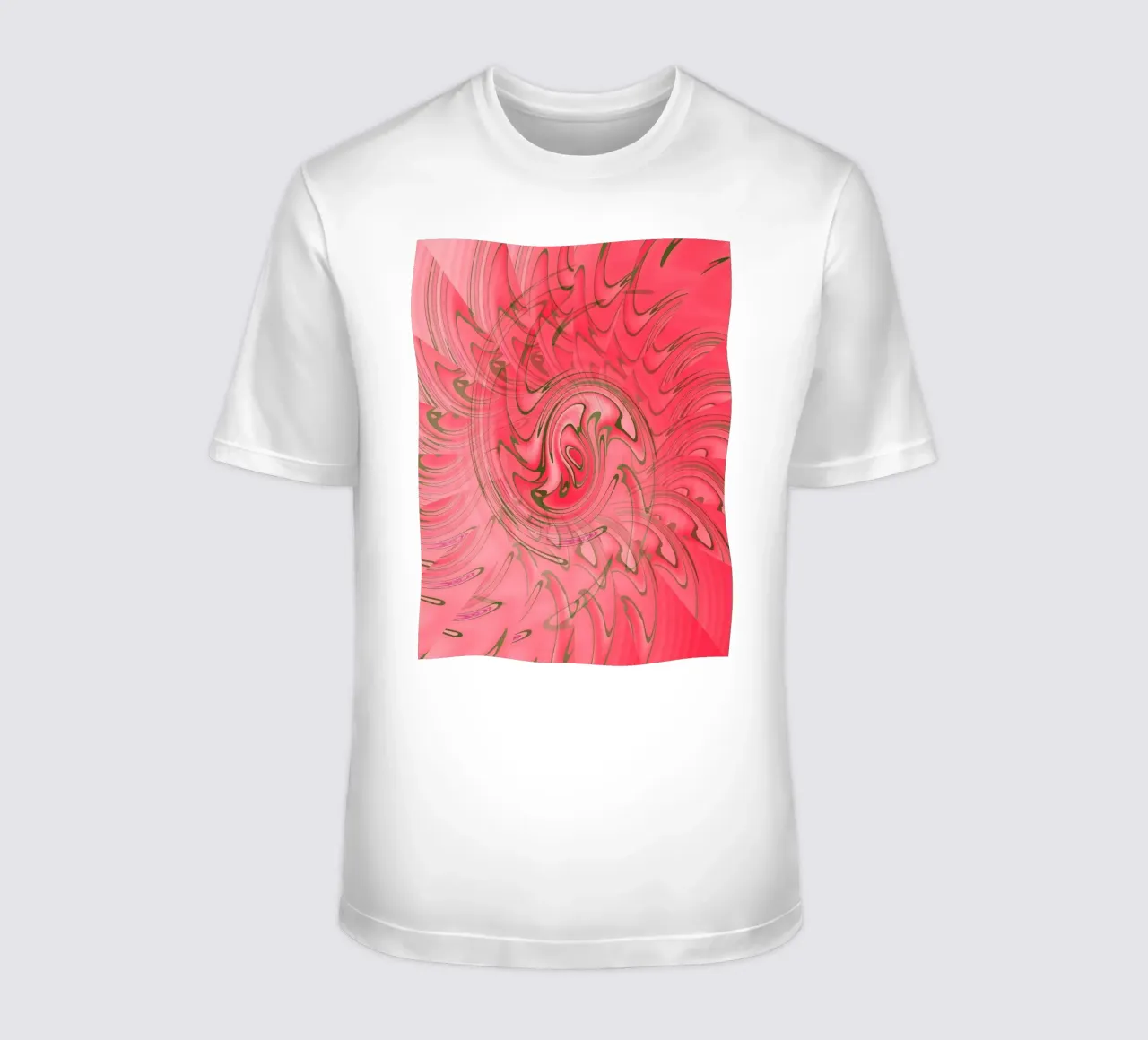Abstraktes rotes verdrehtes Muster T-Shirt von Something for you