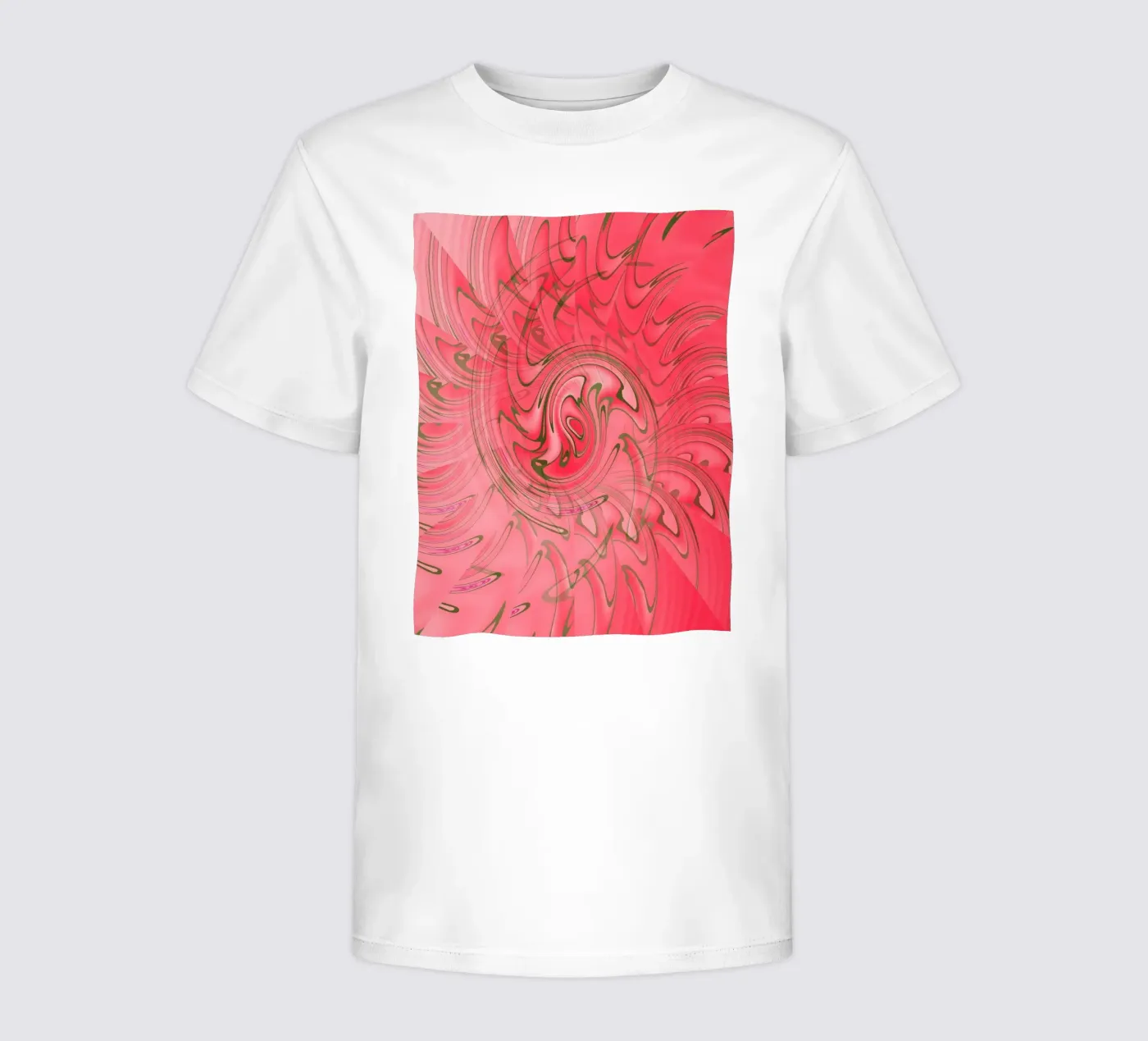 Abstract red twisted pattern kinder t-shirt van Something for you