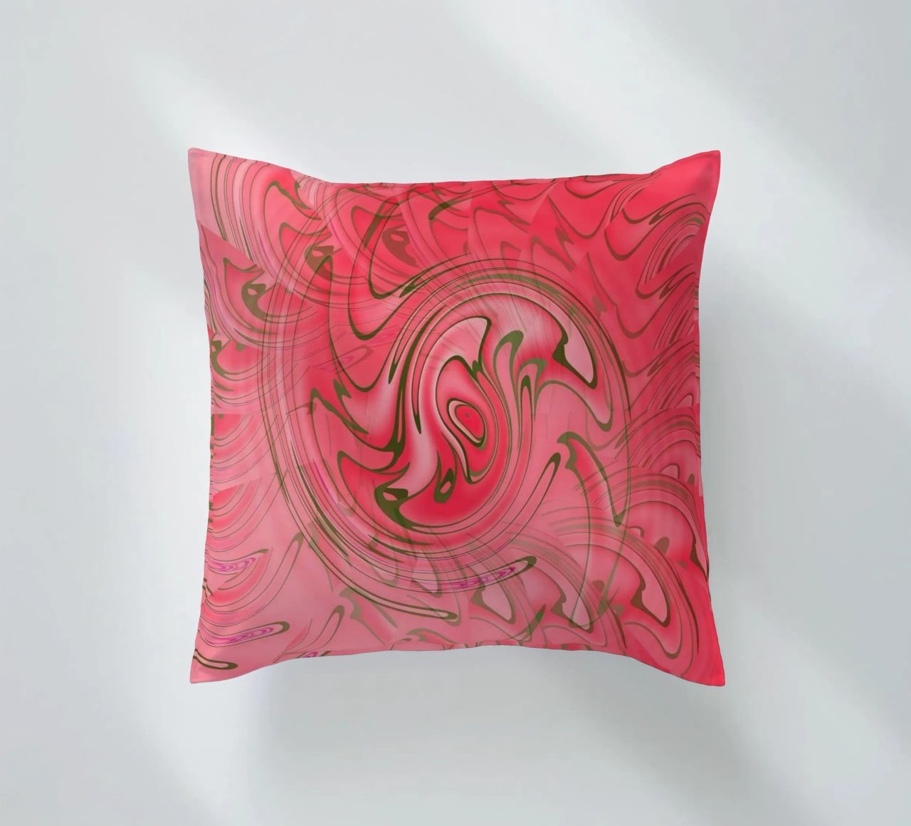 Modello astratto rosso attorcigliato cuscino da Something for you