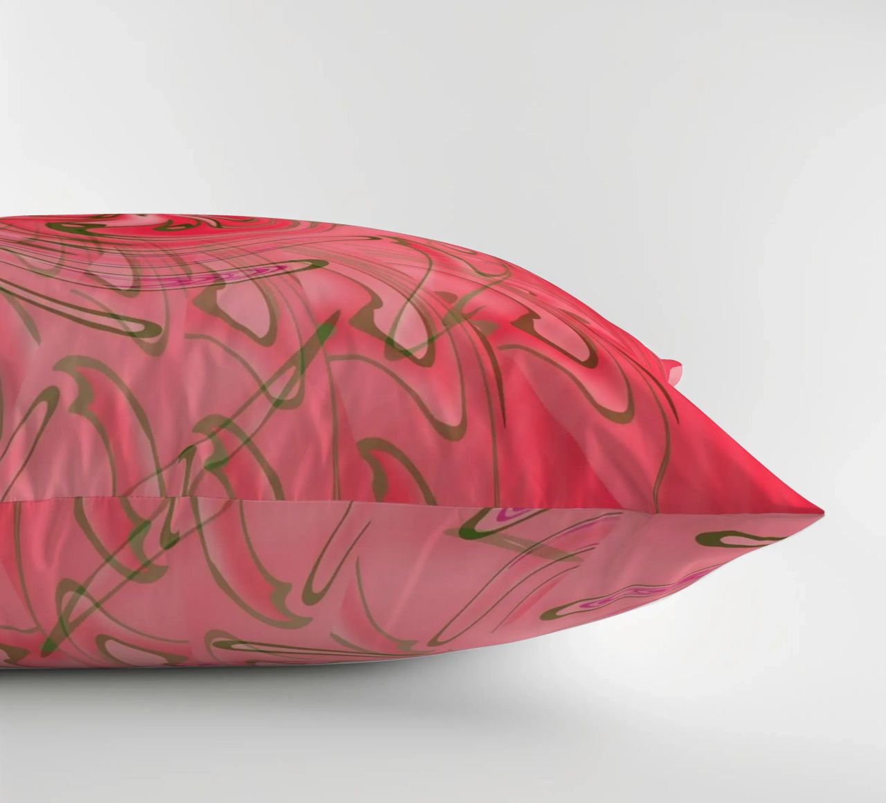 Modello astratto rosso attorcigliato cuscino da Something for you