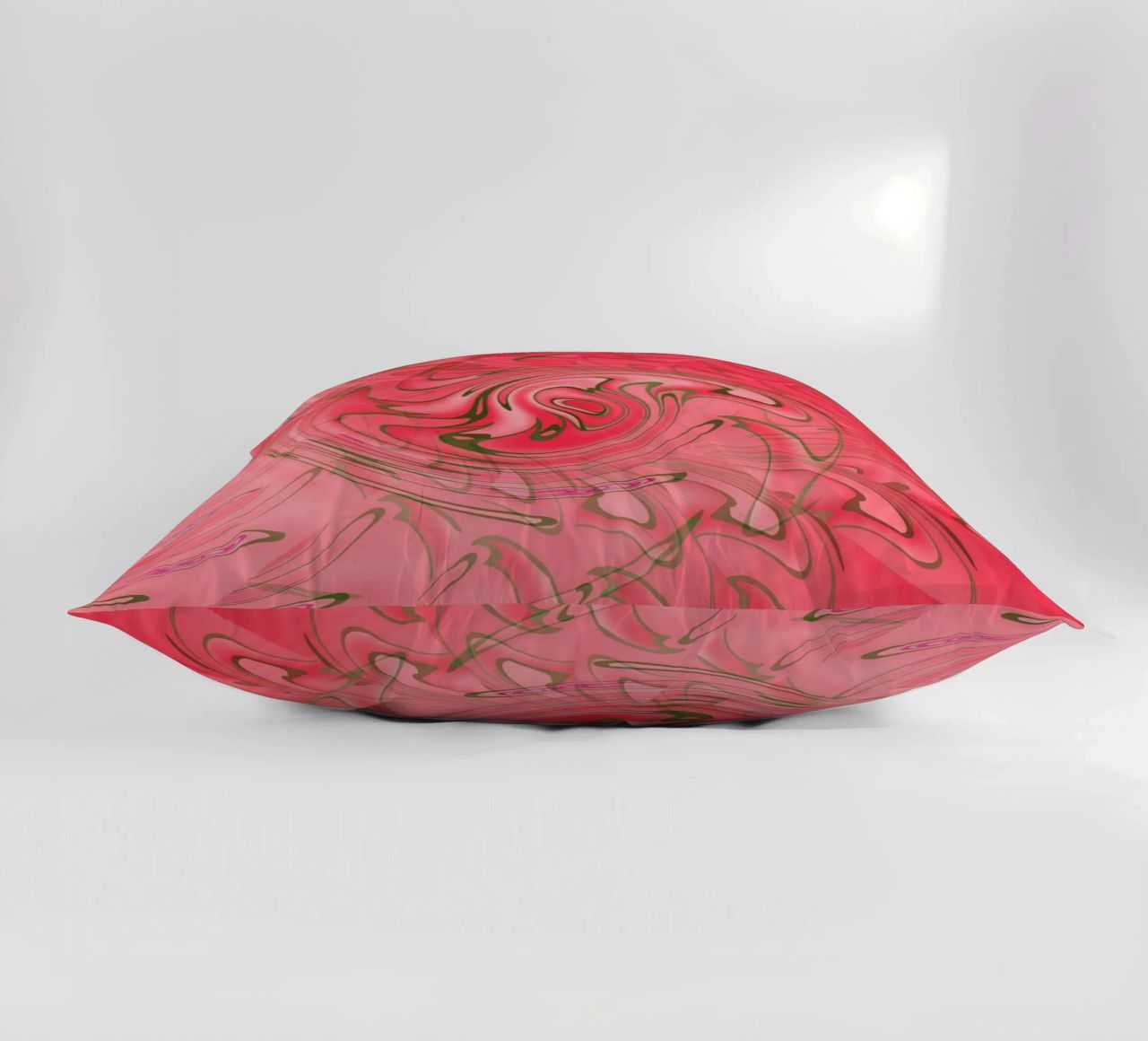 Modello astratto rosso attorcigliato cuscino da Something for you