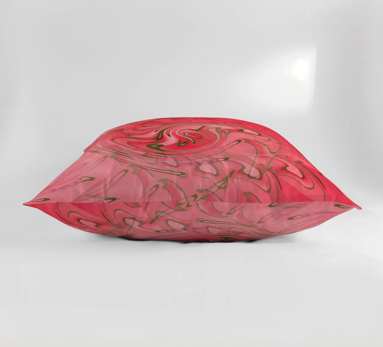 Abstraktes rotes verdrehtes Muster Kissen von Something for you