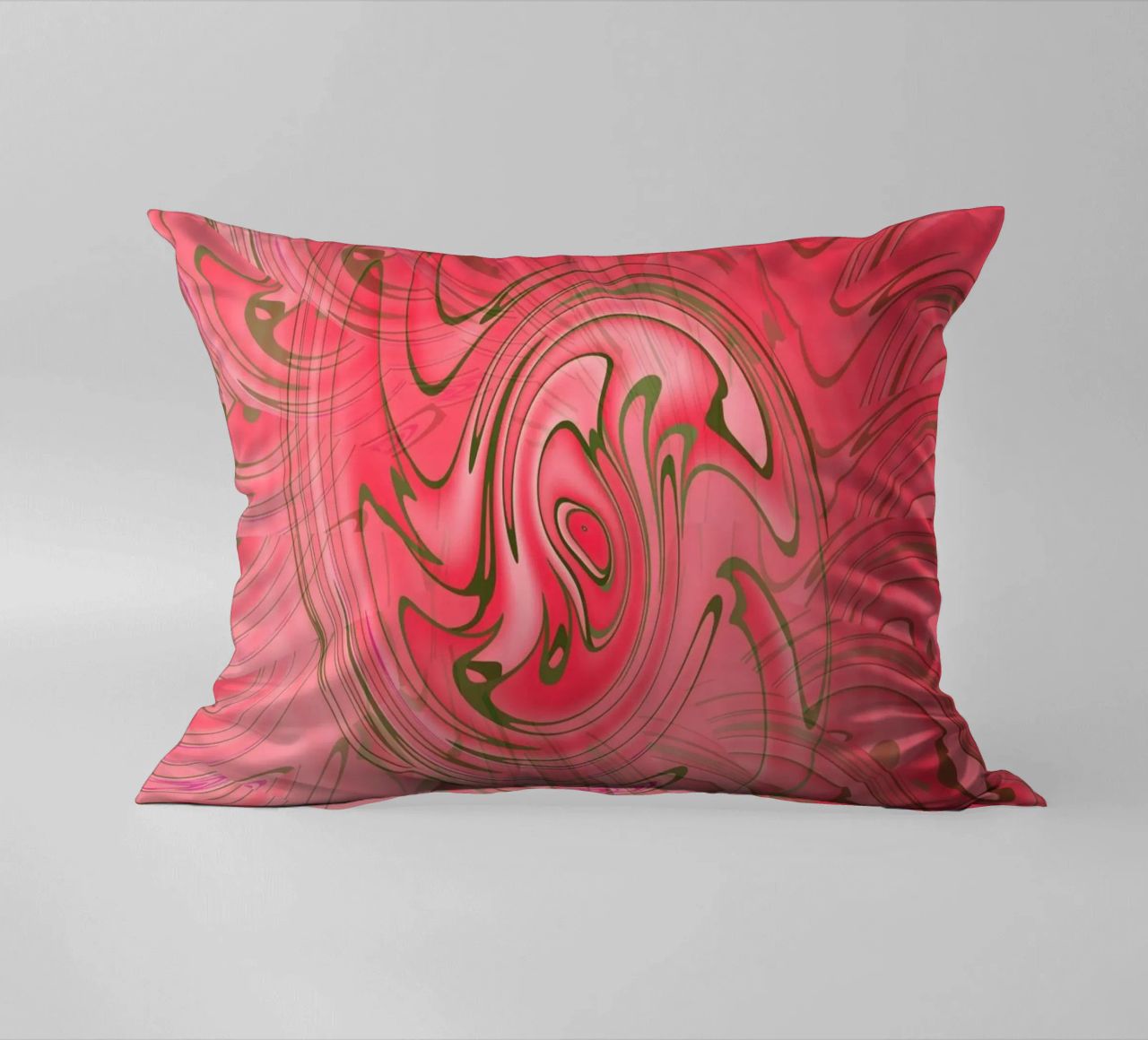 Modello astratto rosso attorcigliato cuscino da Something for you