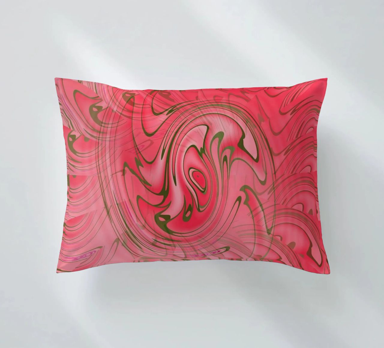 Modello astratto rosso attorcigliato cuscino da Something for you