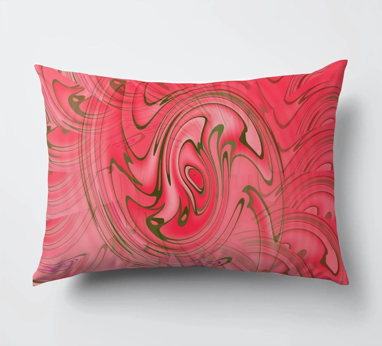 Modello astratto rosso attorcigliato cuscino da Something for you