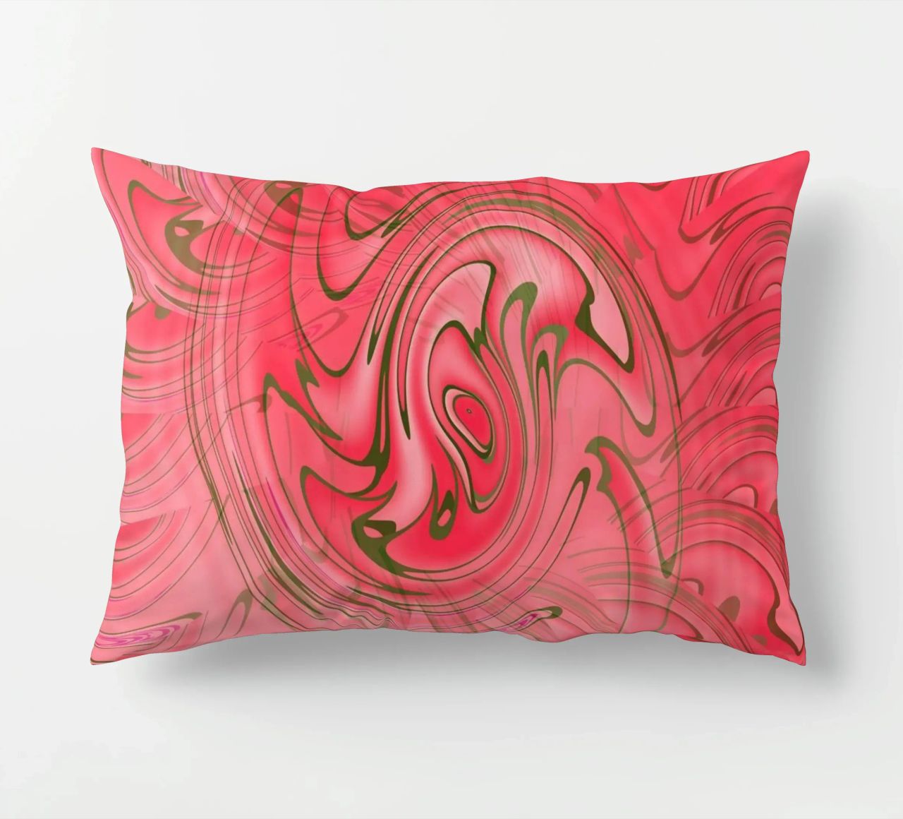 Modello astratto rosso attorcigliato cuscino da Something for you