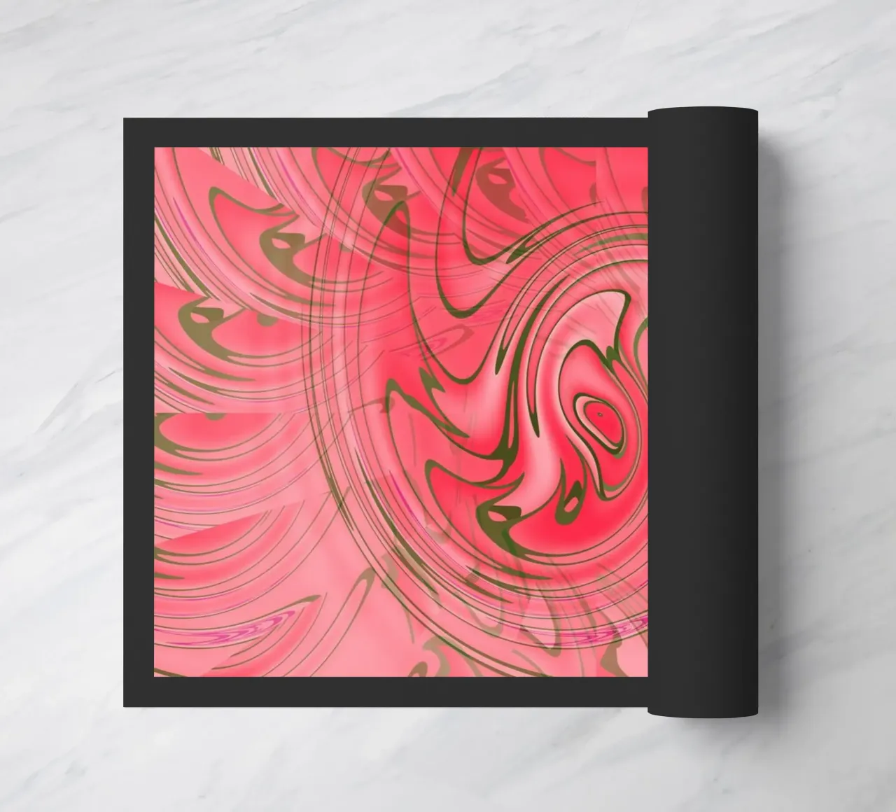 Abstract red twisted pattern doormat by Something for you