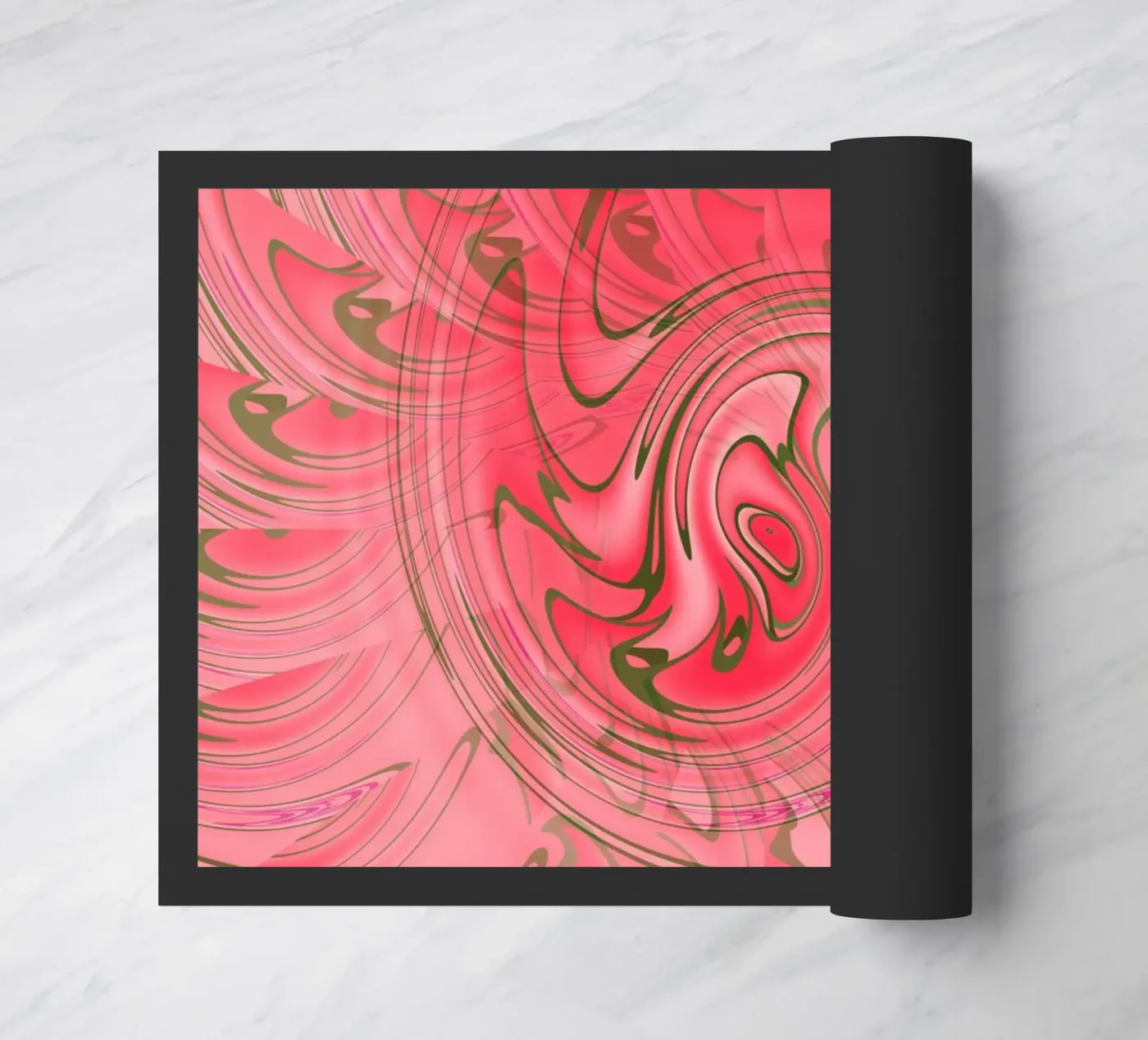 Abstract red twisted pattern Fußmatte von Something for you