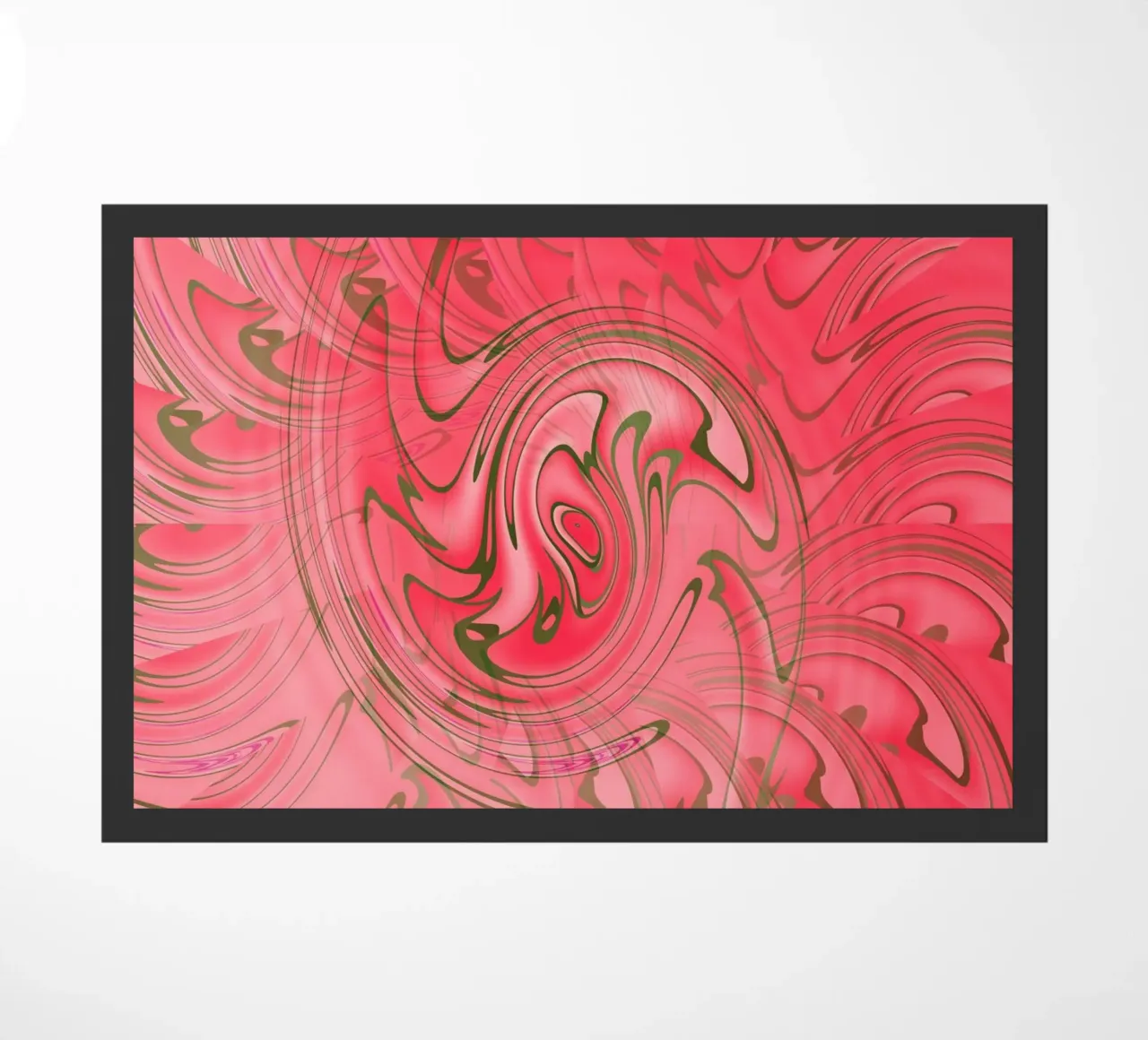 Abstract red twisted pattern doormat by Something for you