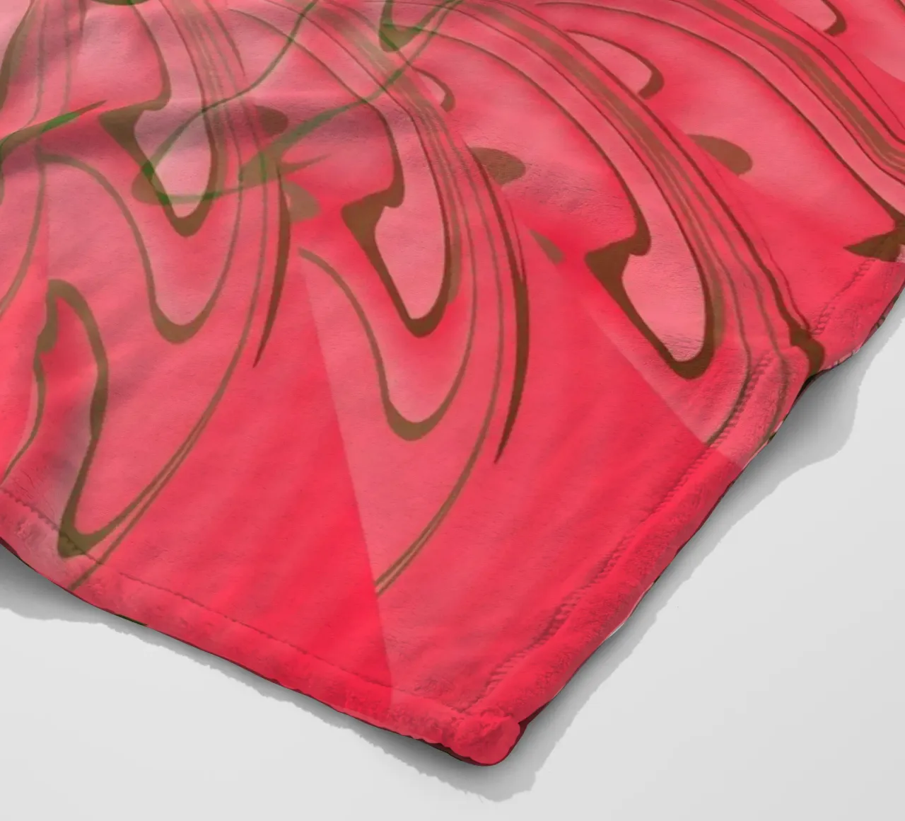 Abstract red twisted pattern fleece blanket by Something for you