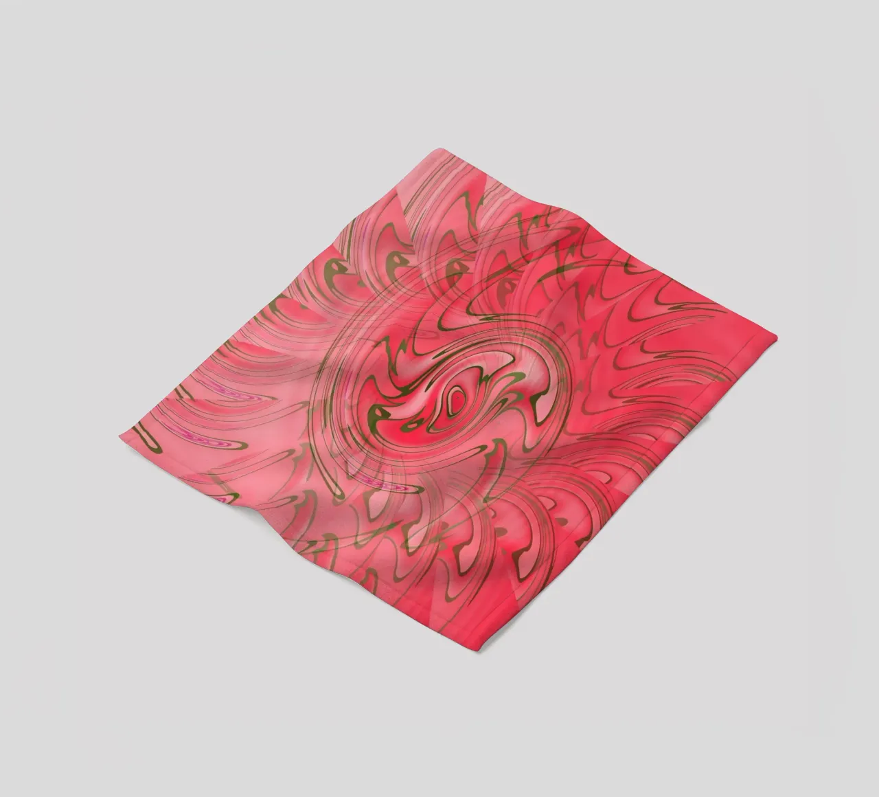 Abstract red twisted pattern fleece blanket by Something for you
