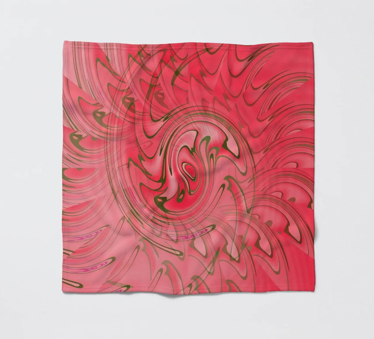 Abstract red twisted pattern fleece blanket by Something for you