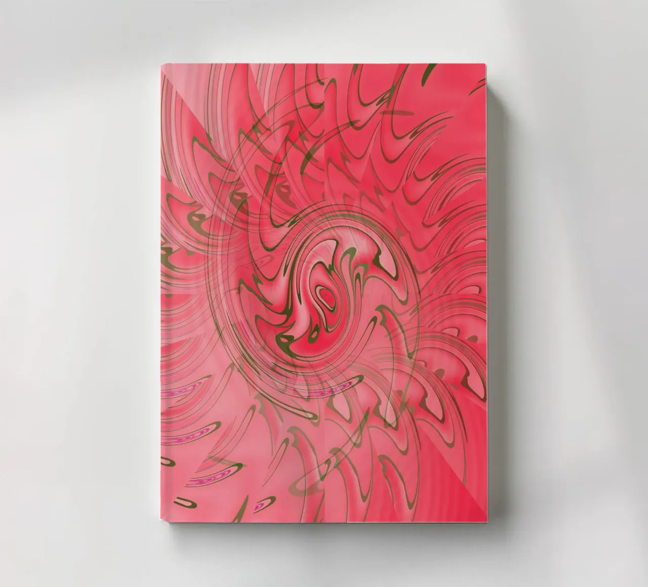 Abstraktes rotes verdrehtes Muster Notizbuch von Something for you