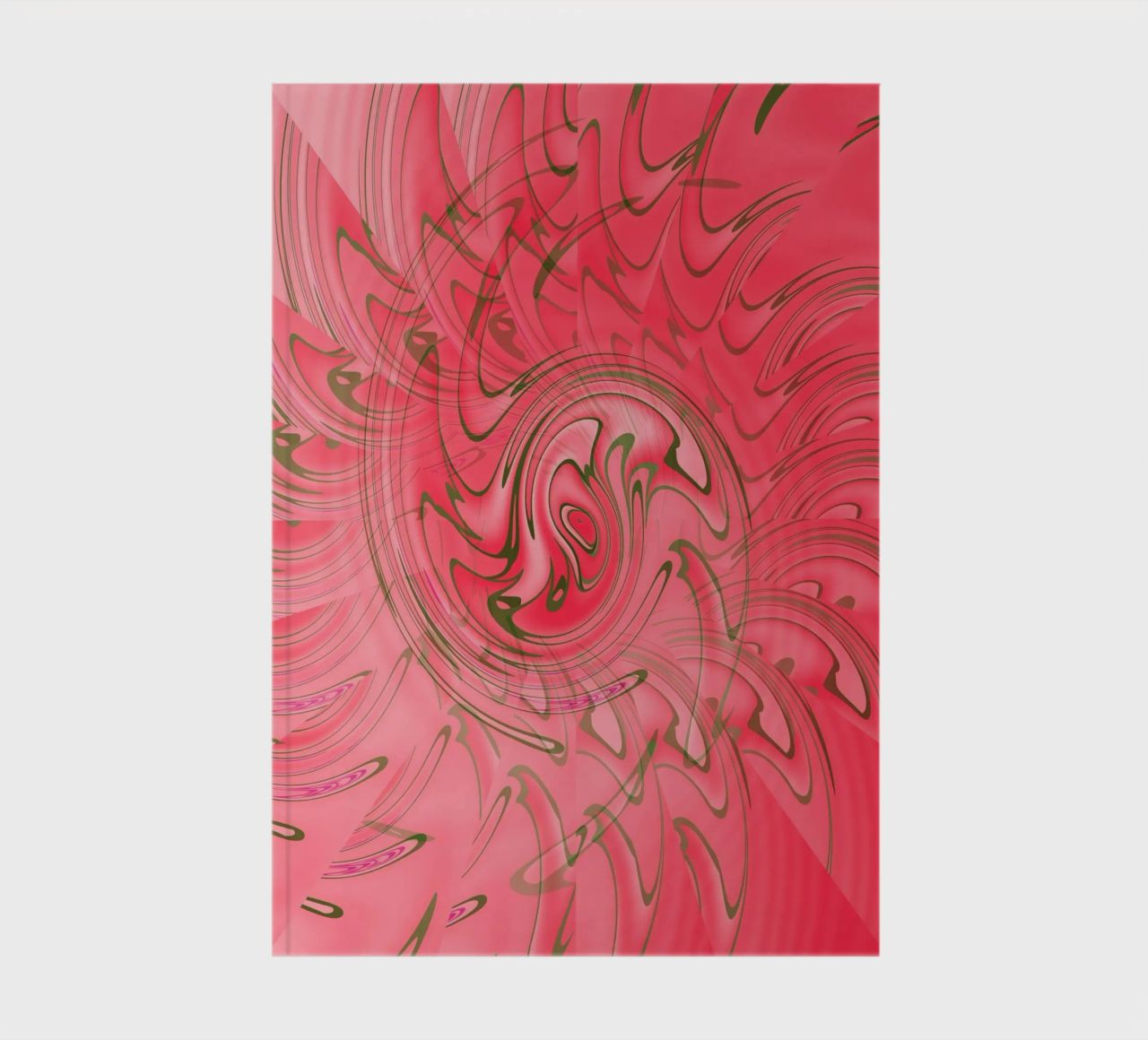 Motif torsadé abstrait rouge carnet de notes de Something for you