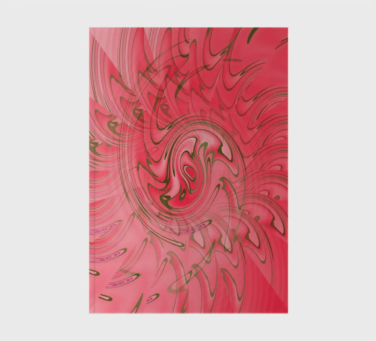Abstraktes rotes verdrehtes Muster Notizbuch von Something for you