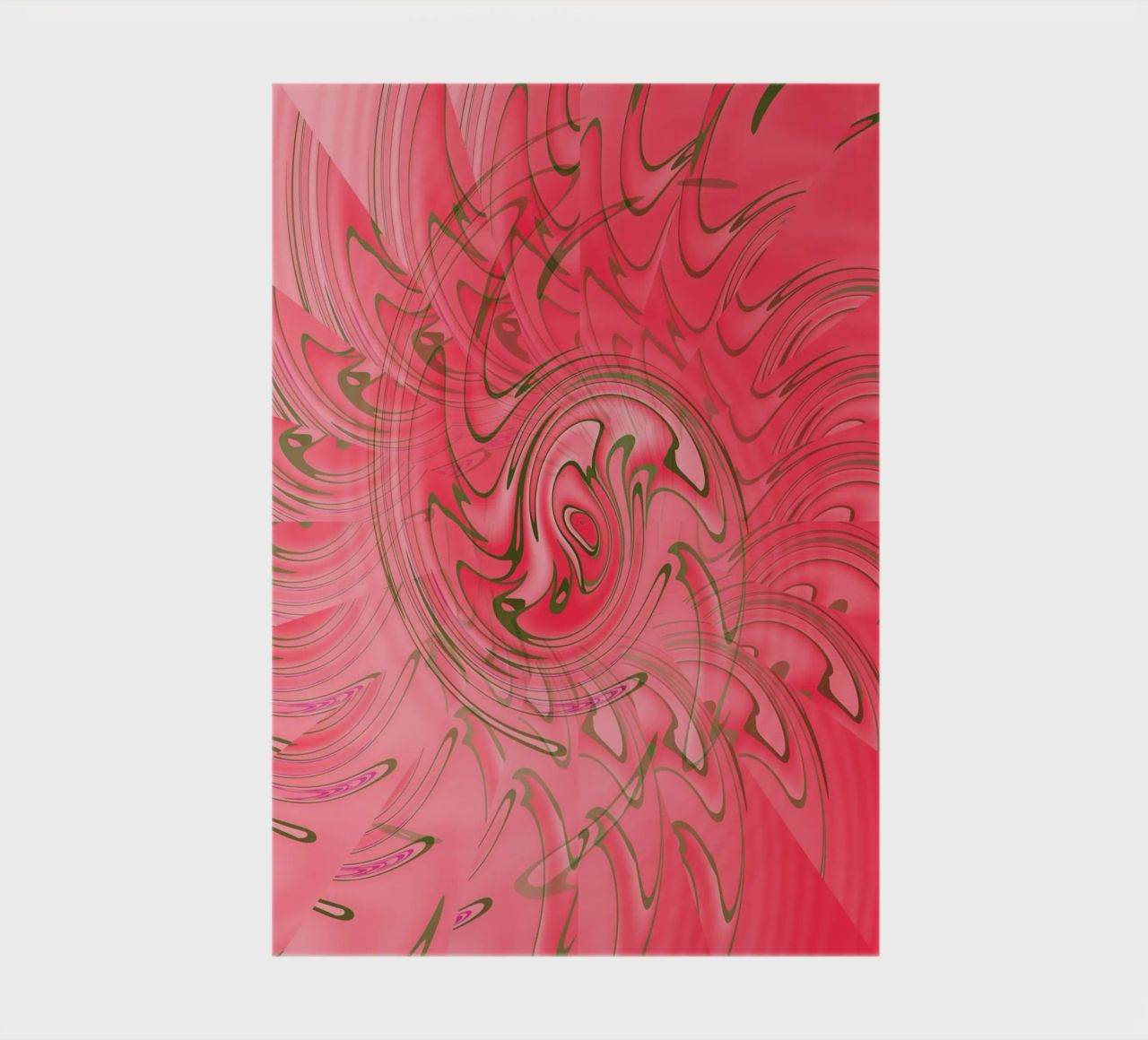 Motif torsadé abstrait rouge carnet de notes de Something for you