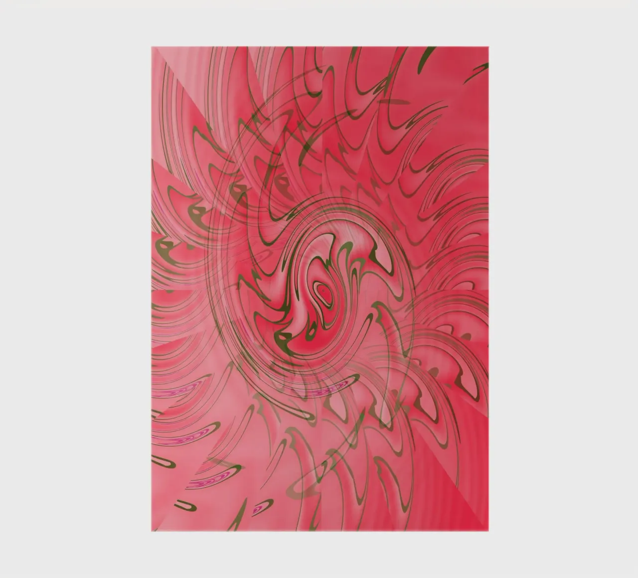 Abstraktes rotes verdrehtes Muster Notizbuch von Something for you