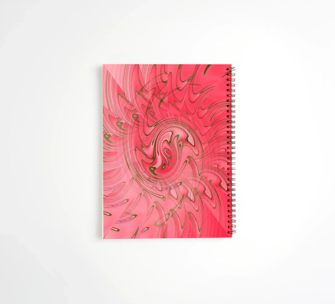 Modello astratto rosso attorcigliato diario ad anelli da Something for you