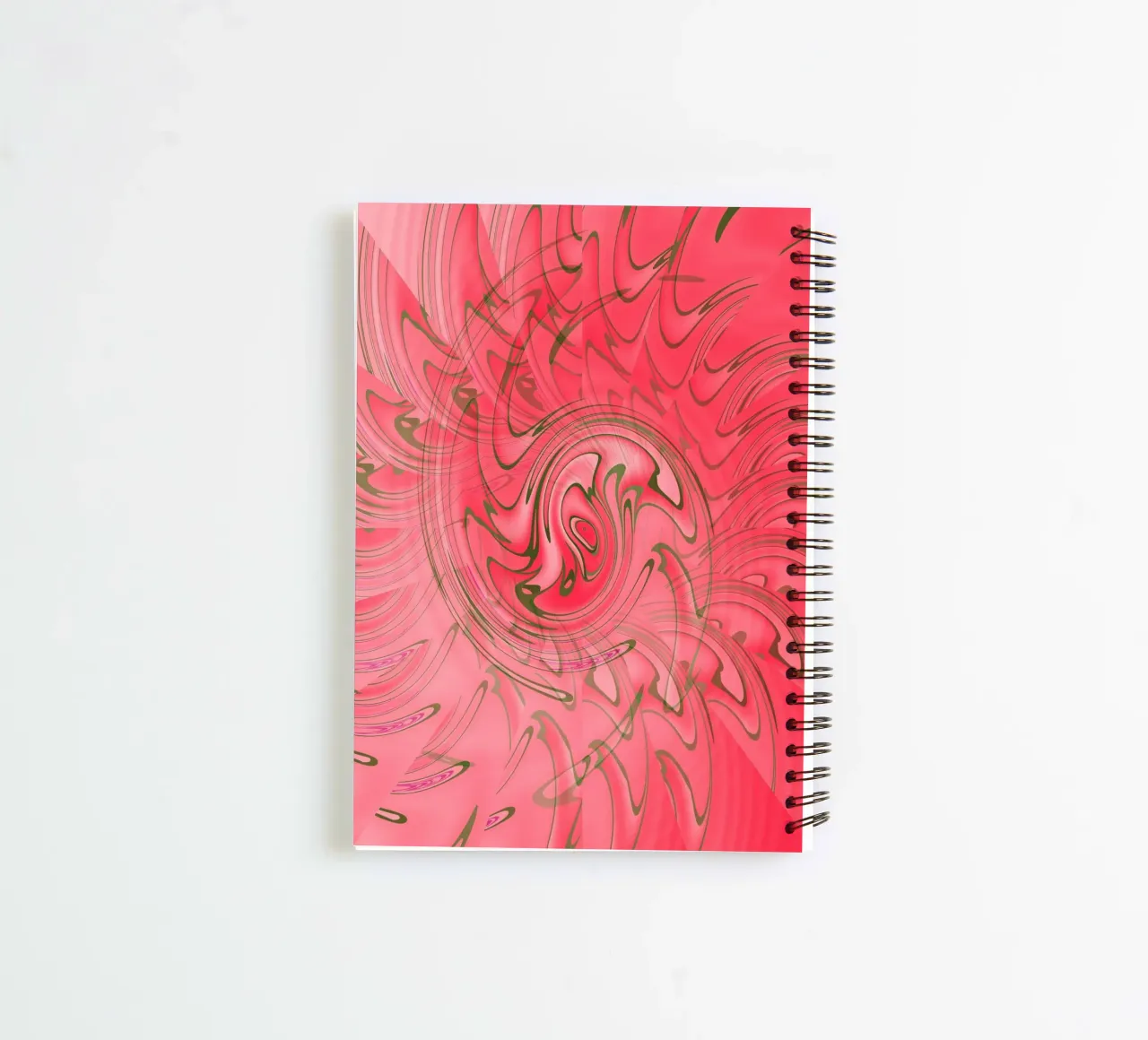 Modello astratto rosso attorcigliato diario ad anelli da Something for you