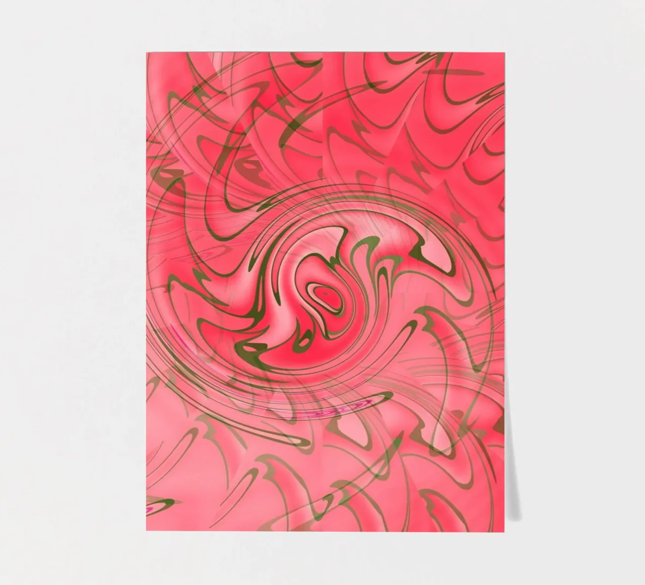 Abstraktes rotes verdrehtes Muster Stickerbogen von Something for you