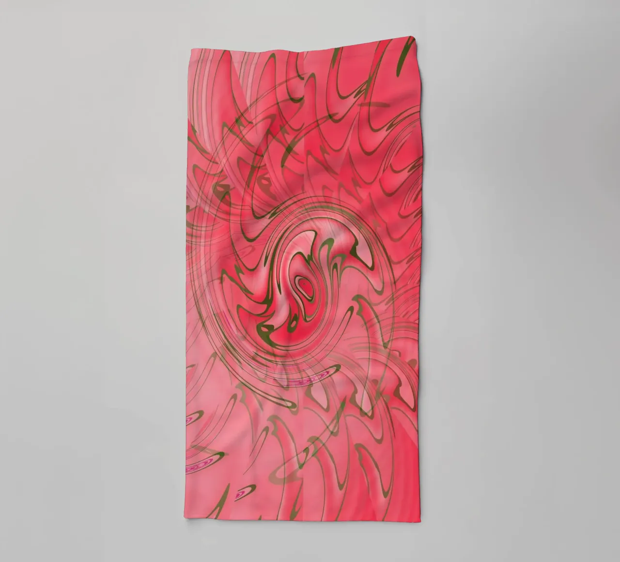 Abstract red twisted pattern towel by Something for you