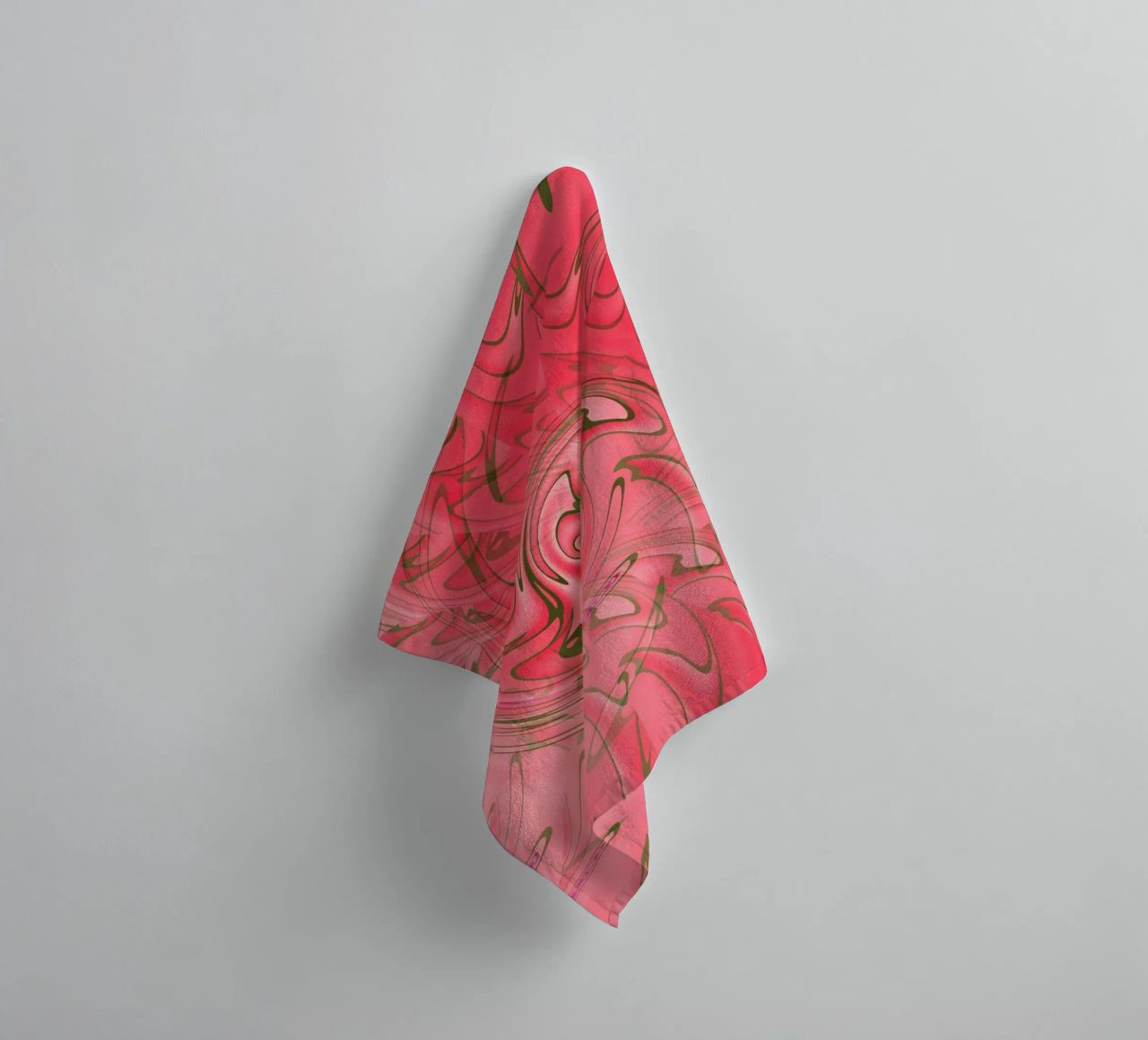 Abstract red twisted pattern towel by Something for you