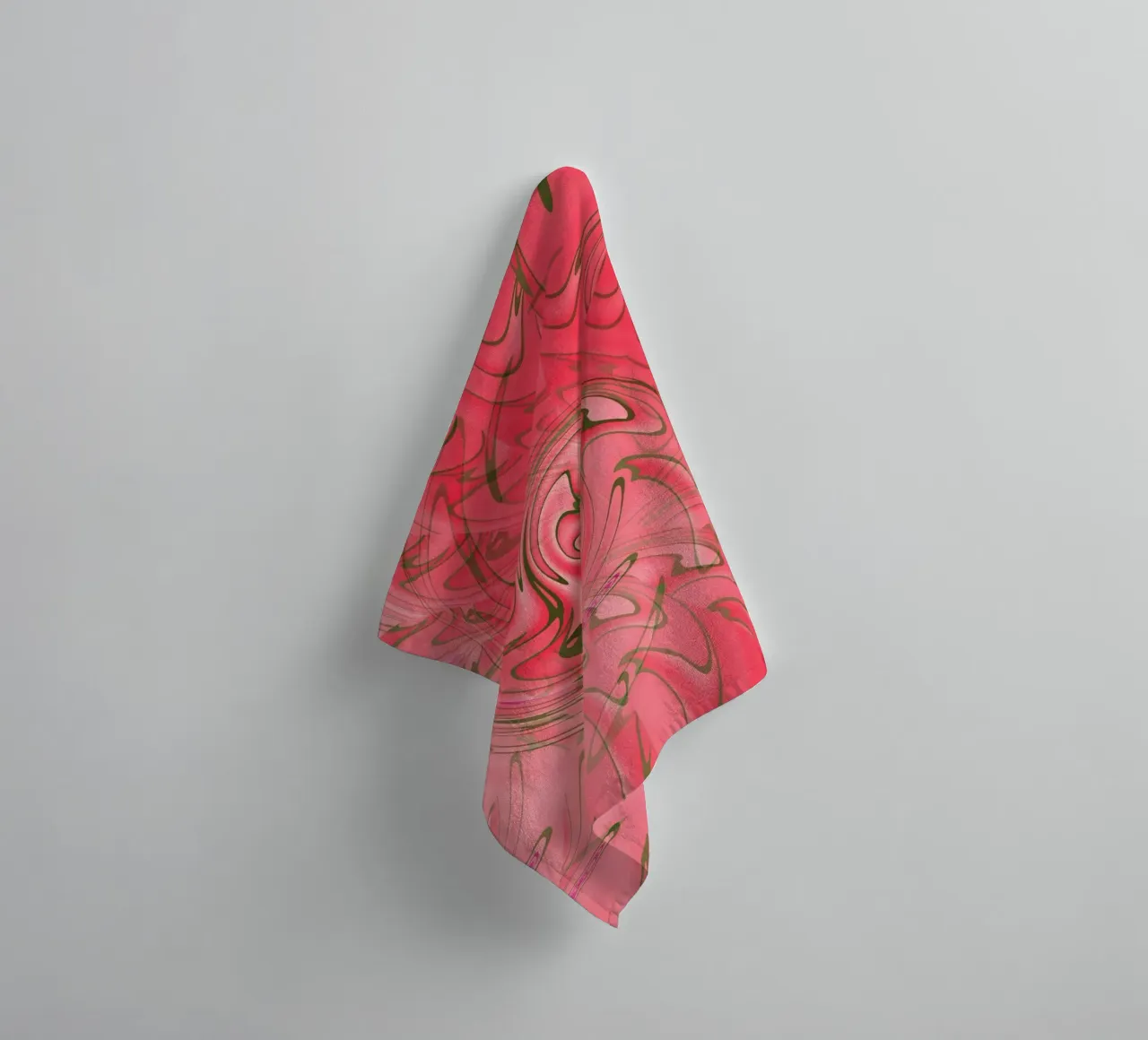 Abstraktes rotes verdrehtes Muster Handtuch von Something for you