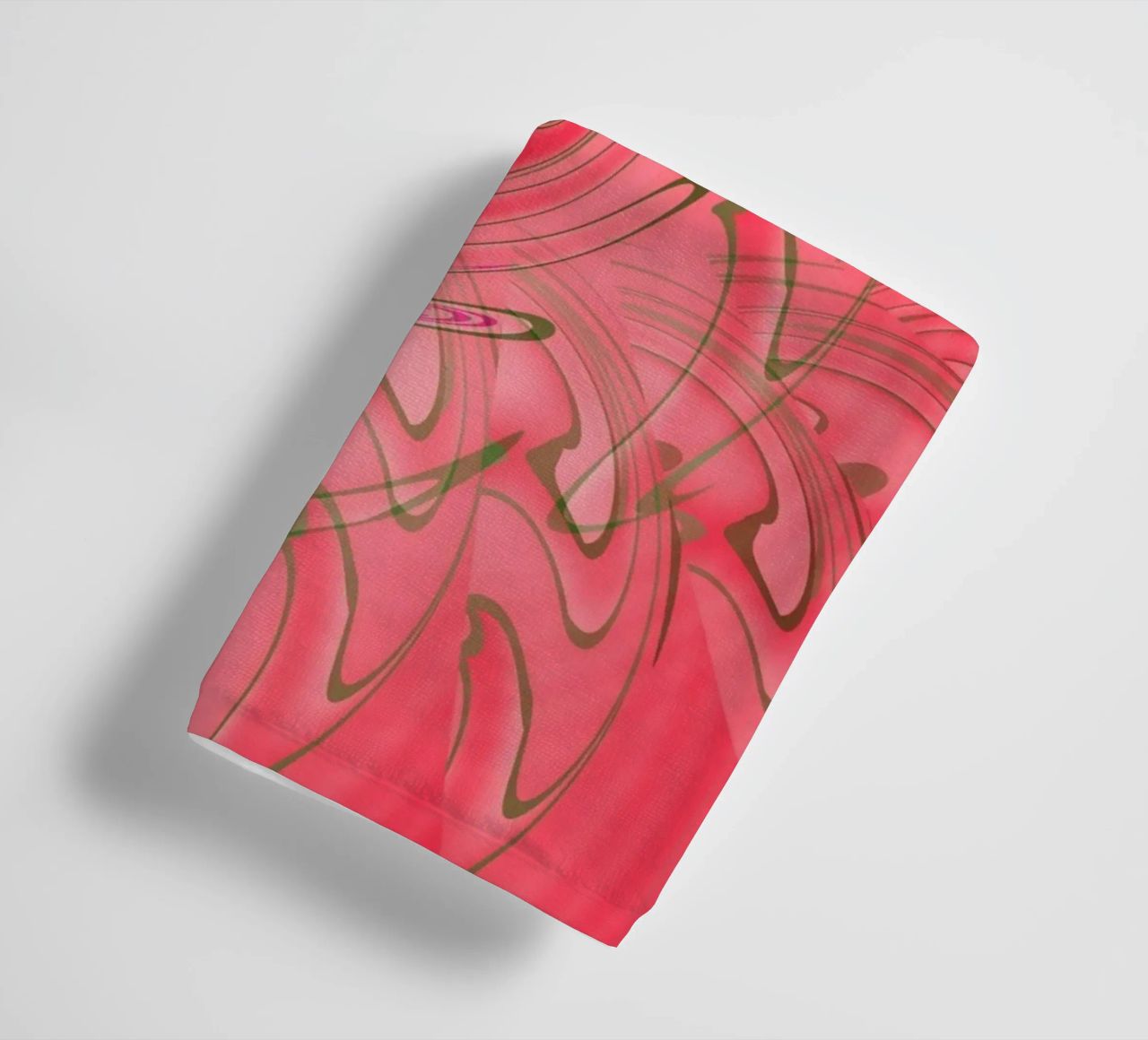Abstract red twisted pattern towel by Something for you